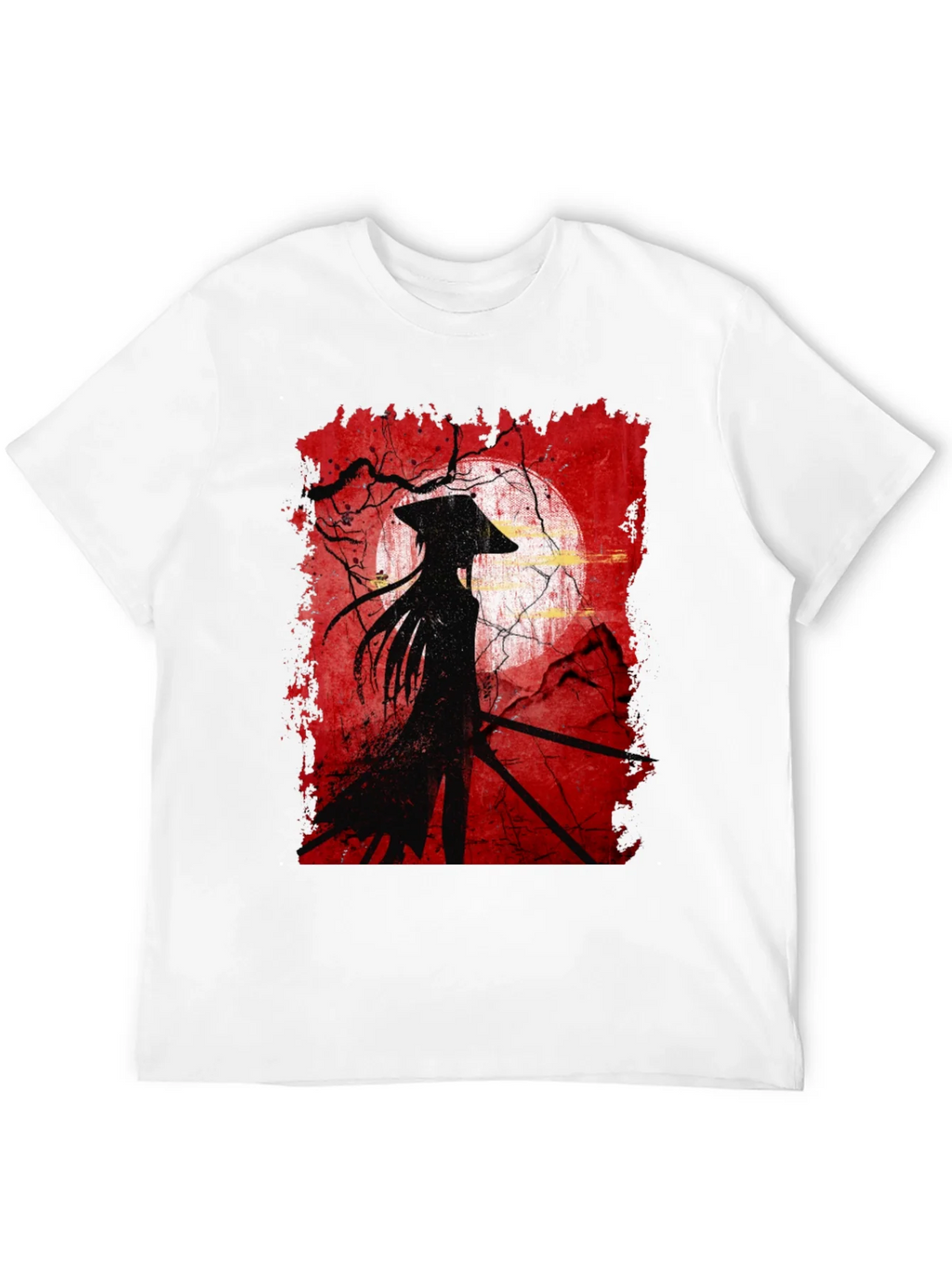 Samurai Silhouette Graphic Tee - Mens Black T-Shirt product image 3