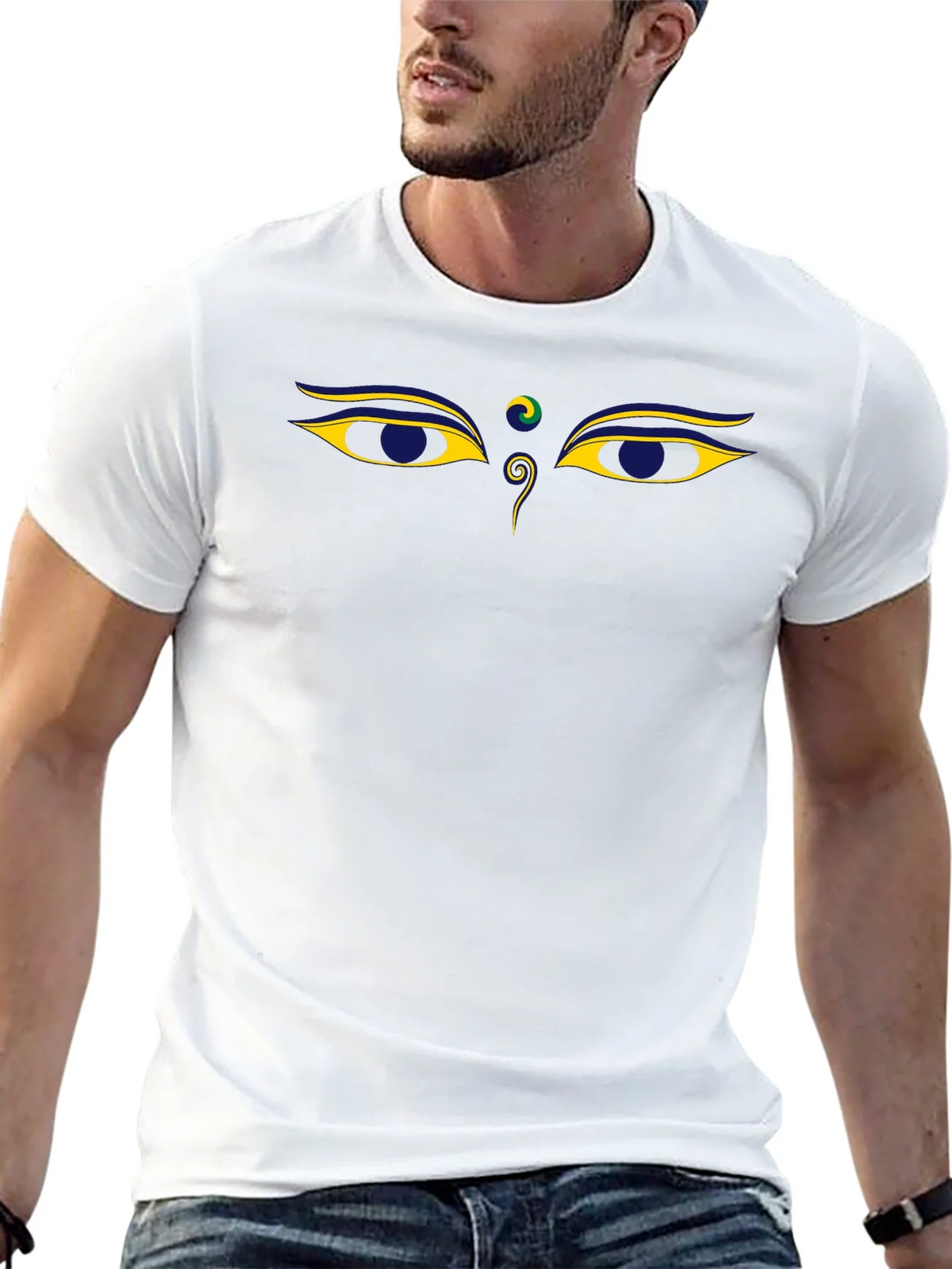 Buddha Eyes Graphic Tee - Black T-Shirt product image 4