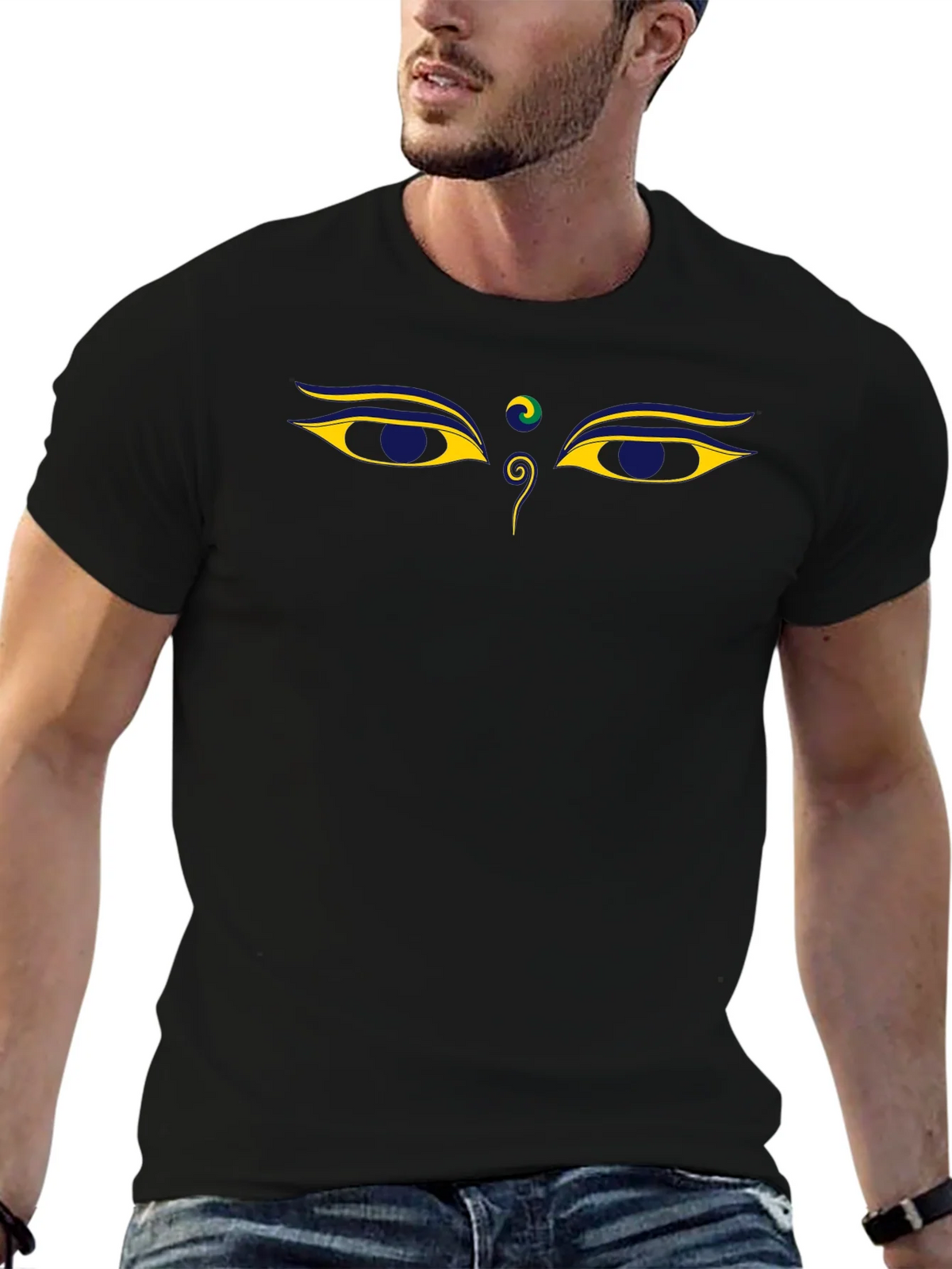 Buddha Eyes Graphic Tee - Black T-Shirt product image 9