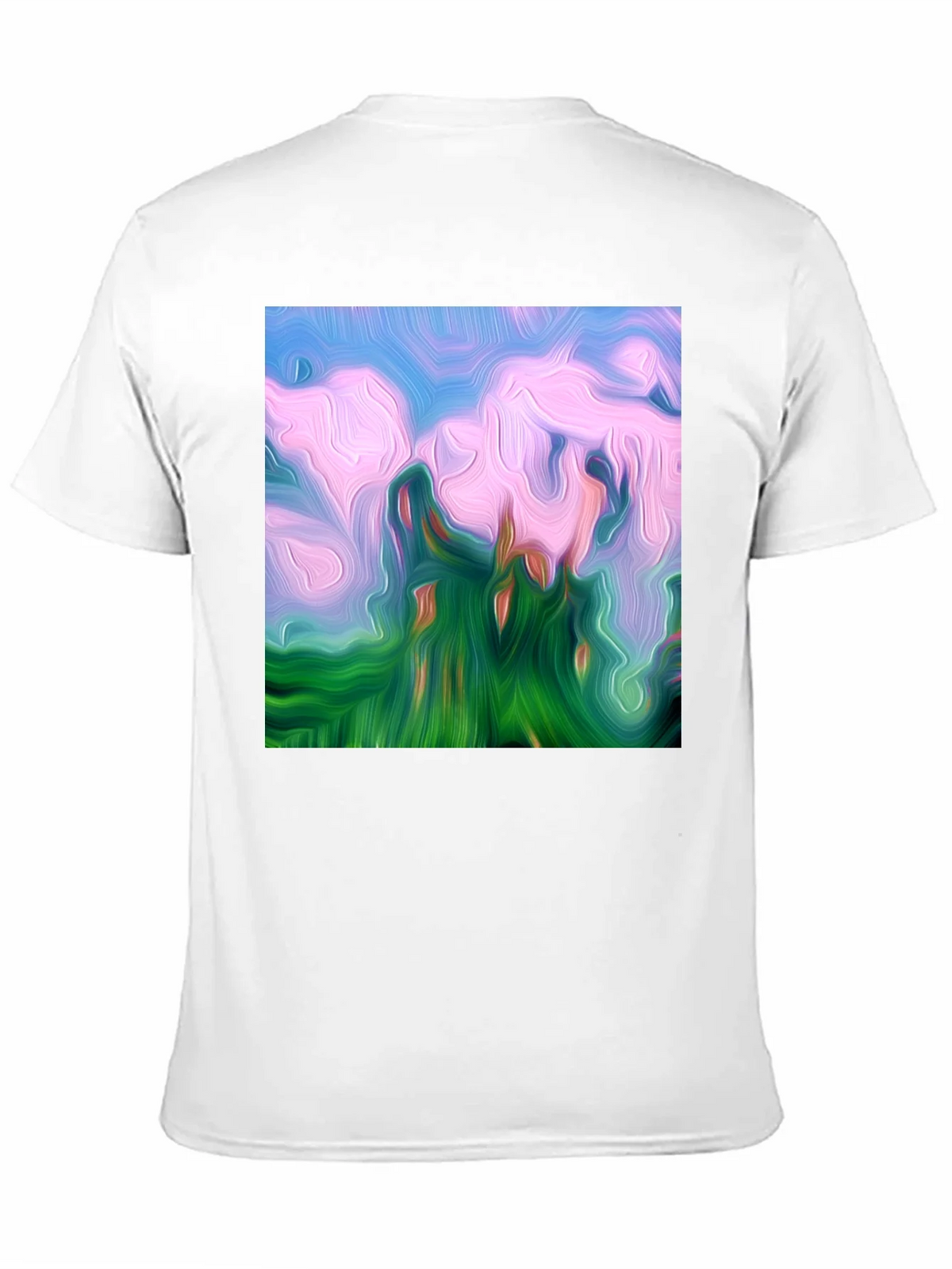 Abstract Landscape Graphic Tee - Artistic Black T-Shirt product image 2