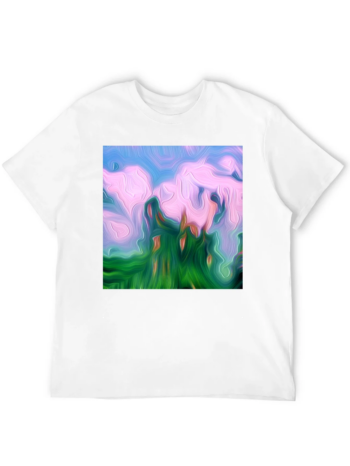 Abstract Landscape Graphic Tee - Artistic Black T-Shirt product image 3