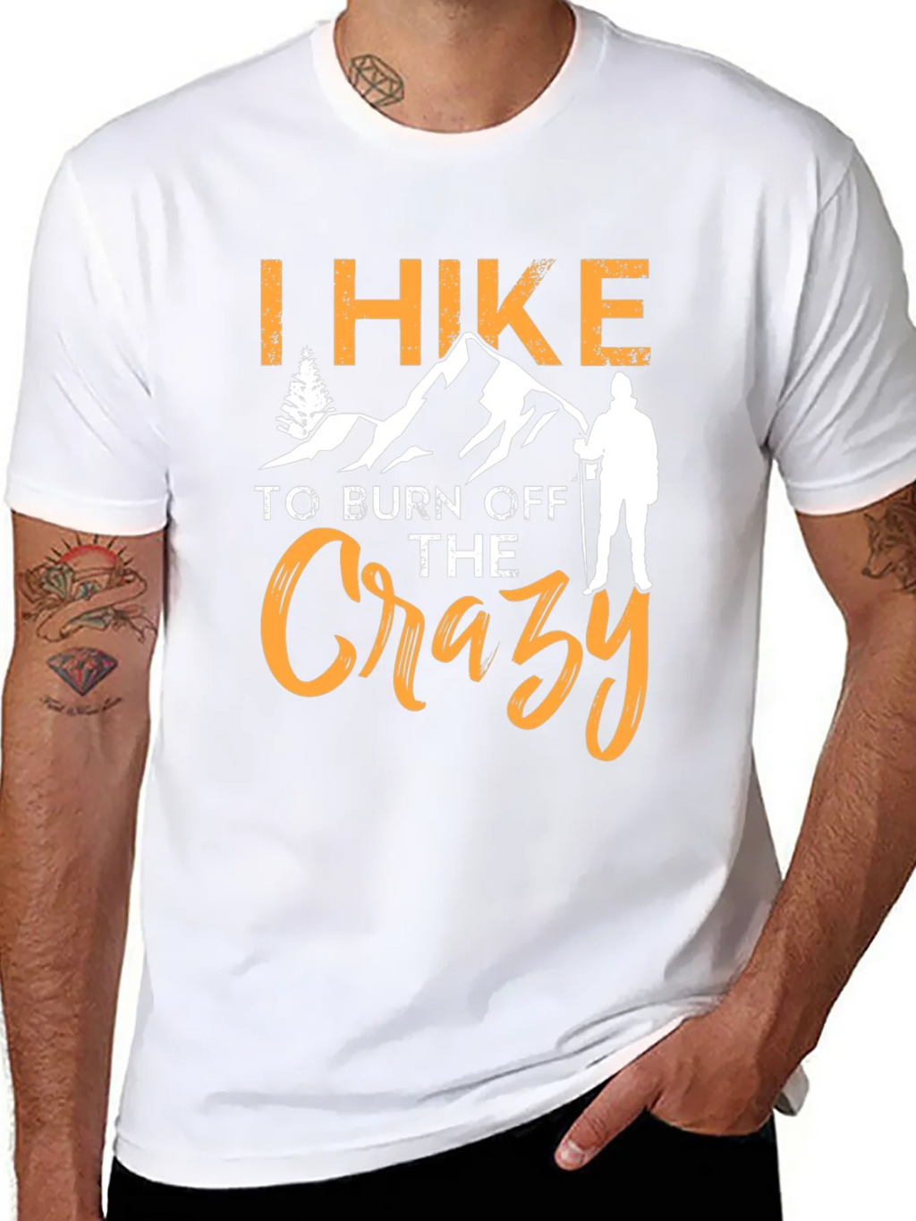 I Hike to Burn Off The Crazy Graphic T-Shirt product image 10