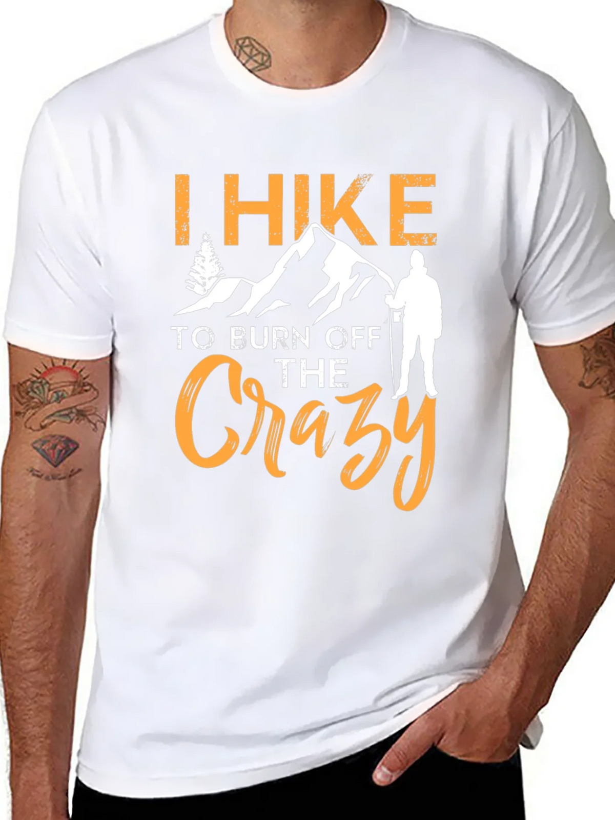 I Hike to Burn Off The Crazy Graphic T-Shirt product image 10