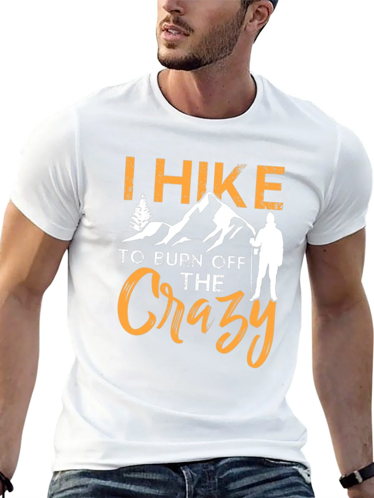 I Hike to Burn Off The Crazy Graphic T-Shirt product image 4