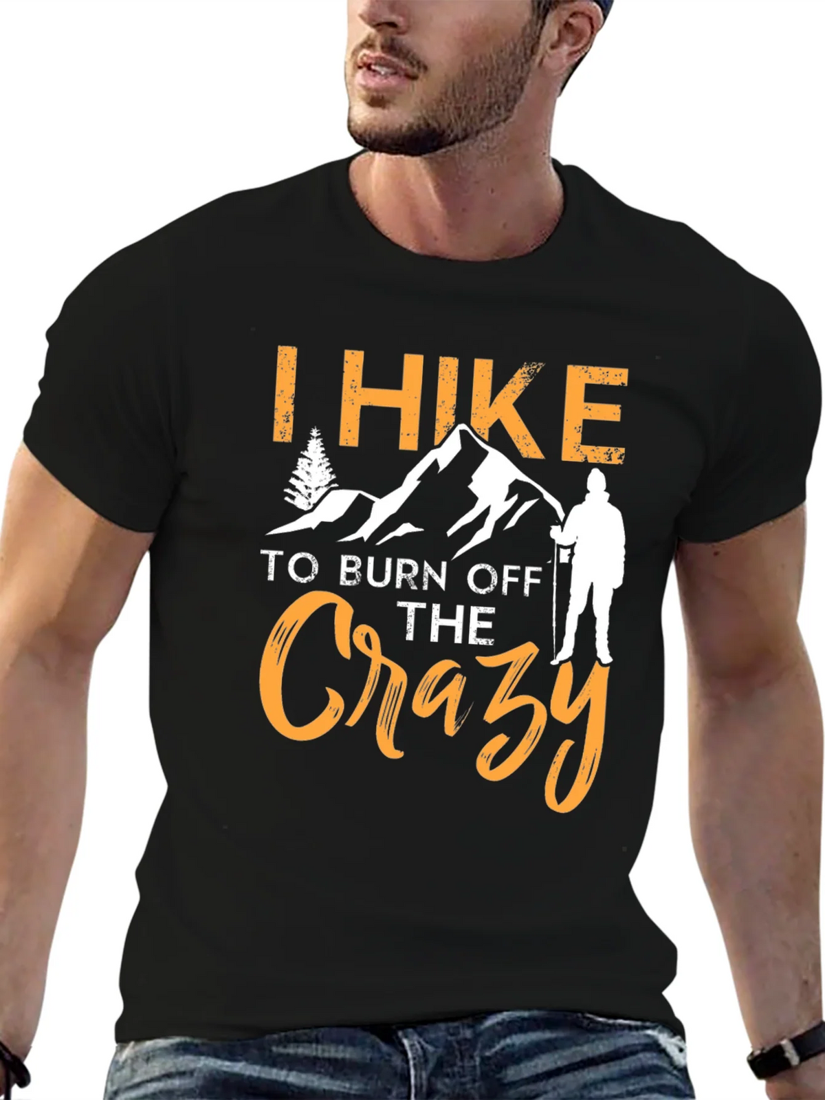 I Hike to Burn Off The Crazy Graphic T-Shirt product image 9