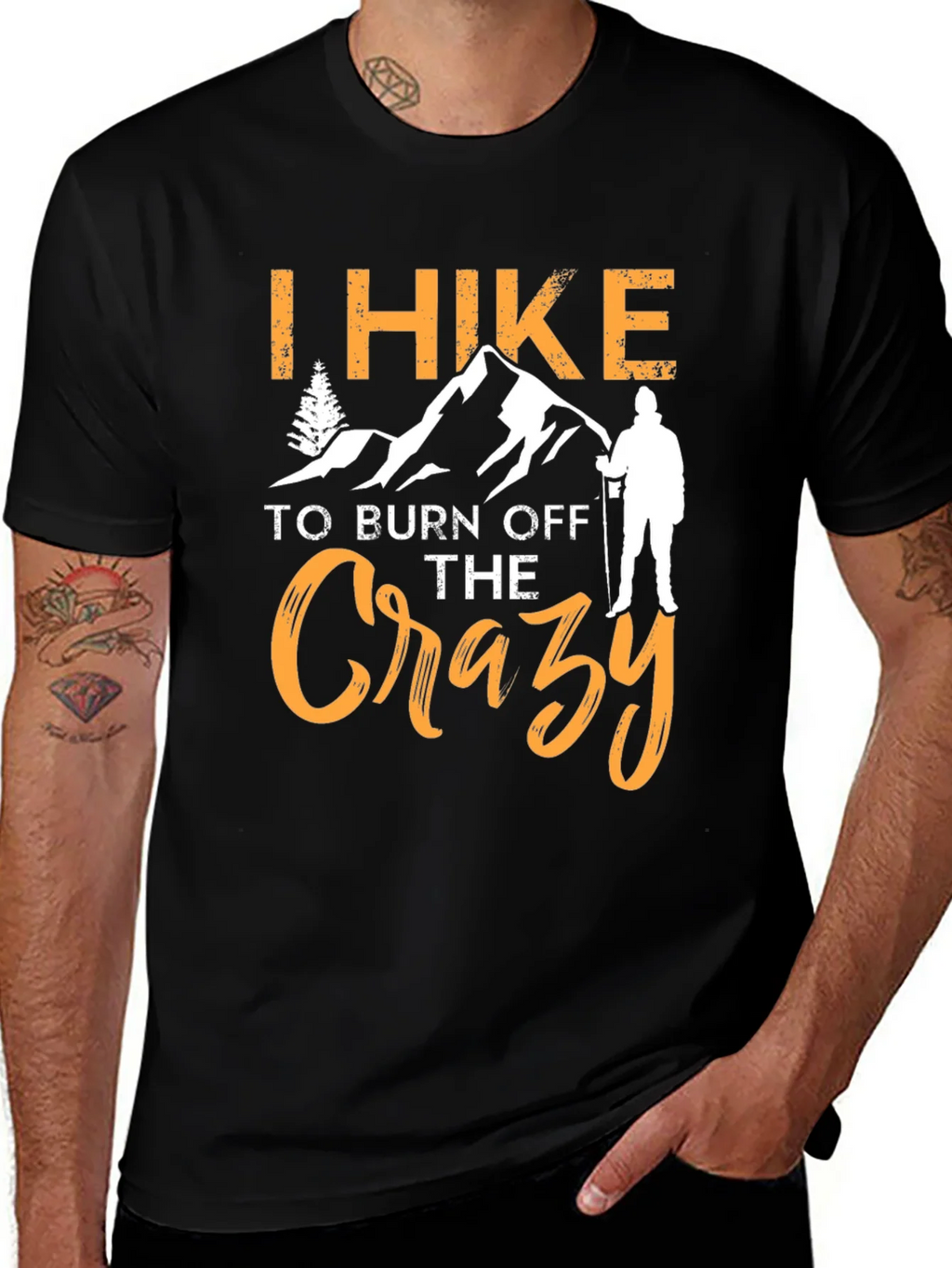 I Hike to Burn Off The Crazy Graphic T-Shirt product image 1