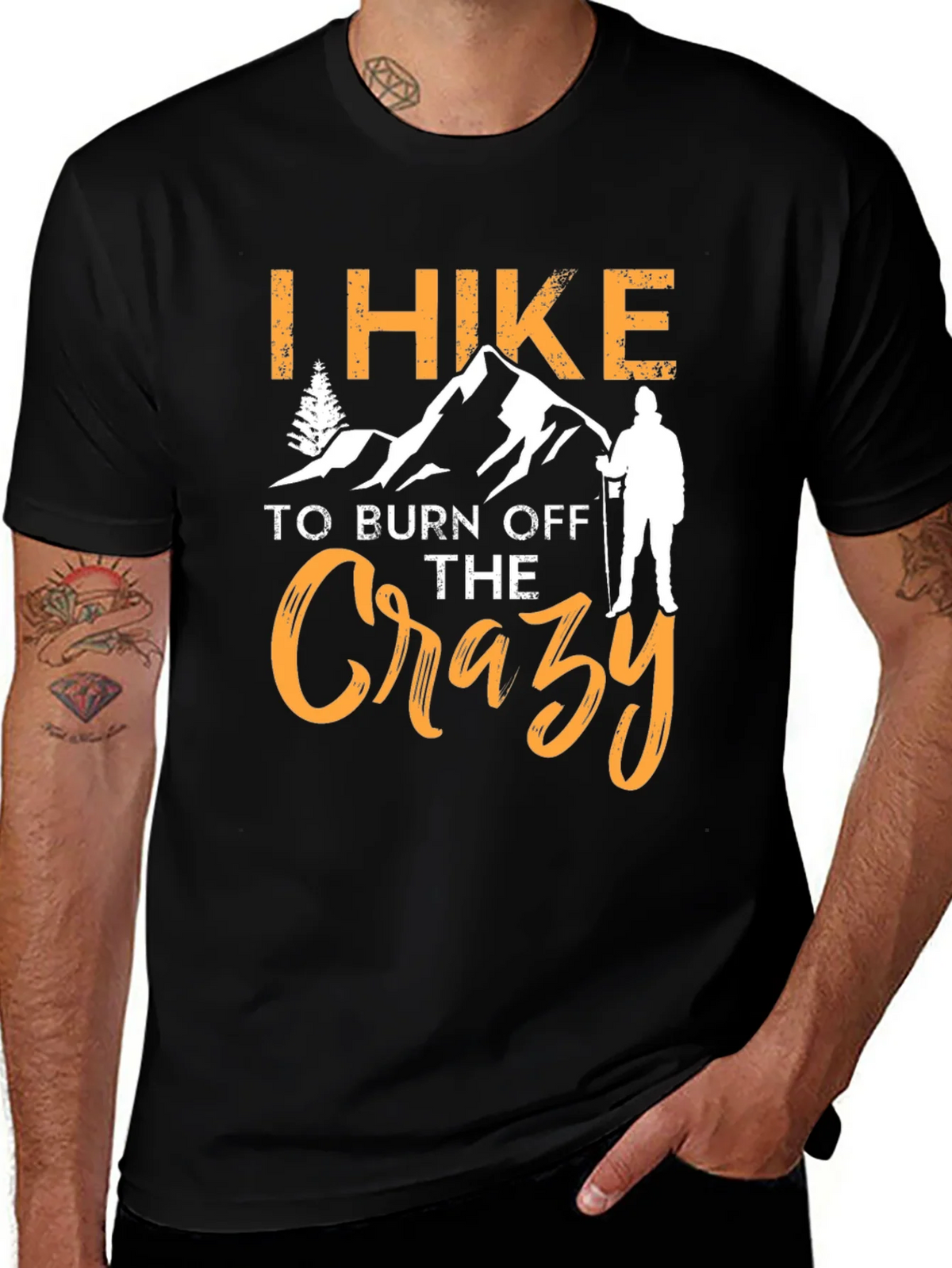 I Hike to Burn Off The Crazy Graphic T-Shirt product image 1