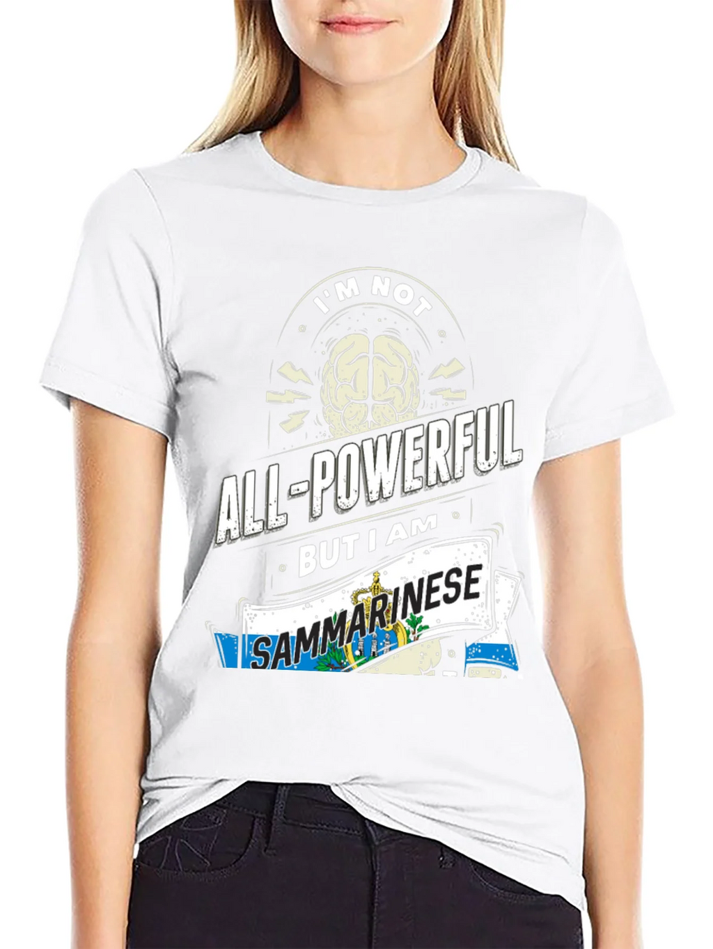 Im Not All-Powerful But I am Sanmarinese T-Shirt product image 11