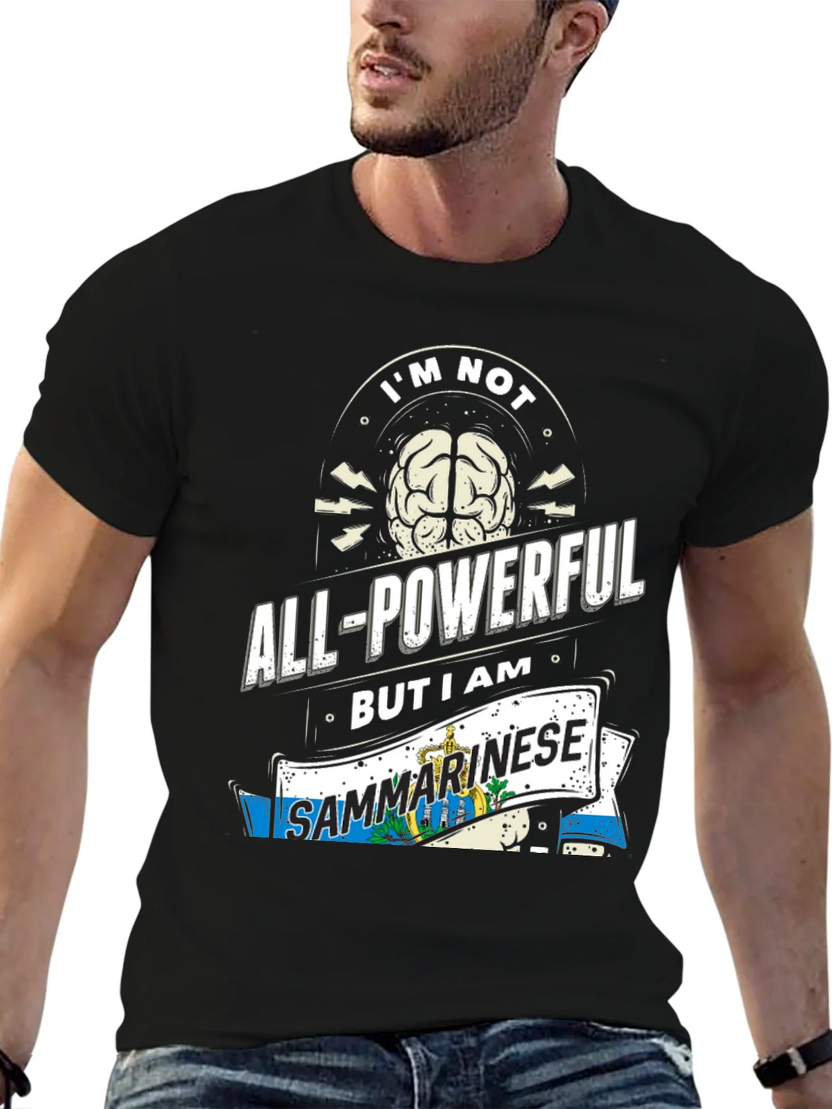 Im Not All-Powerful But I am Sanmarinese T-Shirt product image 9