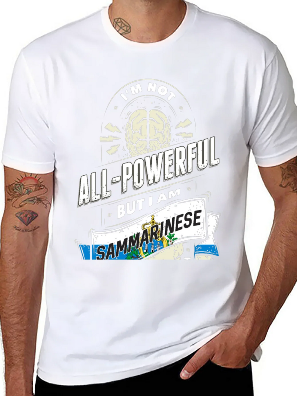 Im Not All-Powerful But I am Sanmarinese T-Shirt product image 10