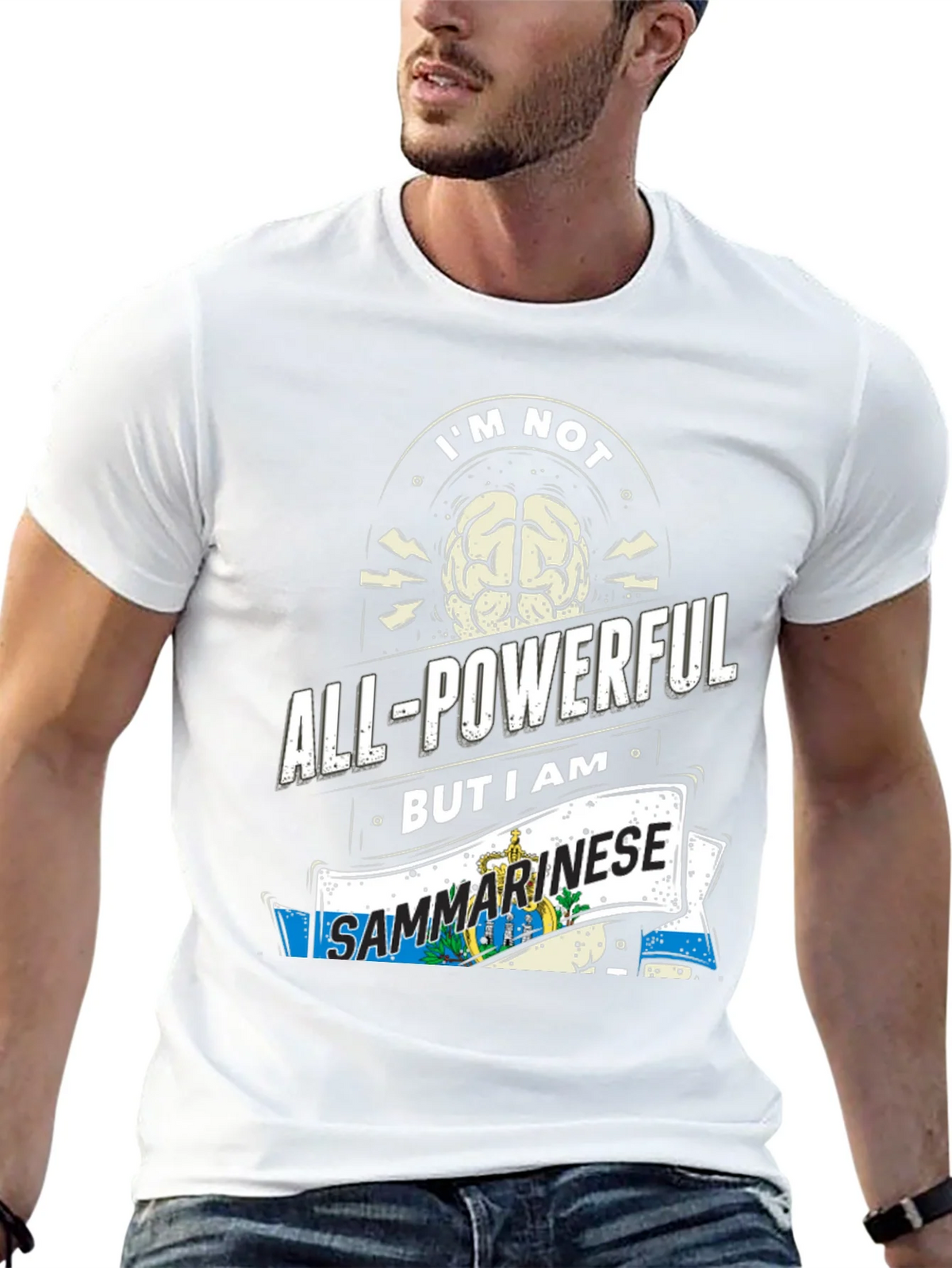 Im Not All-Powerful But I am Sanmarinese T-Shirt product image 4