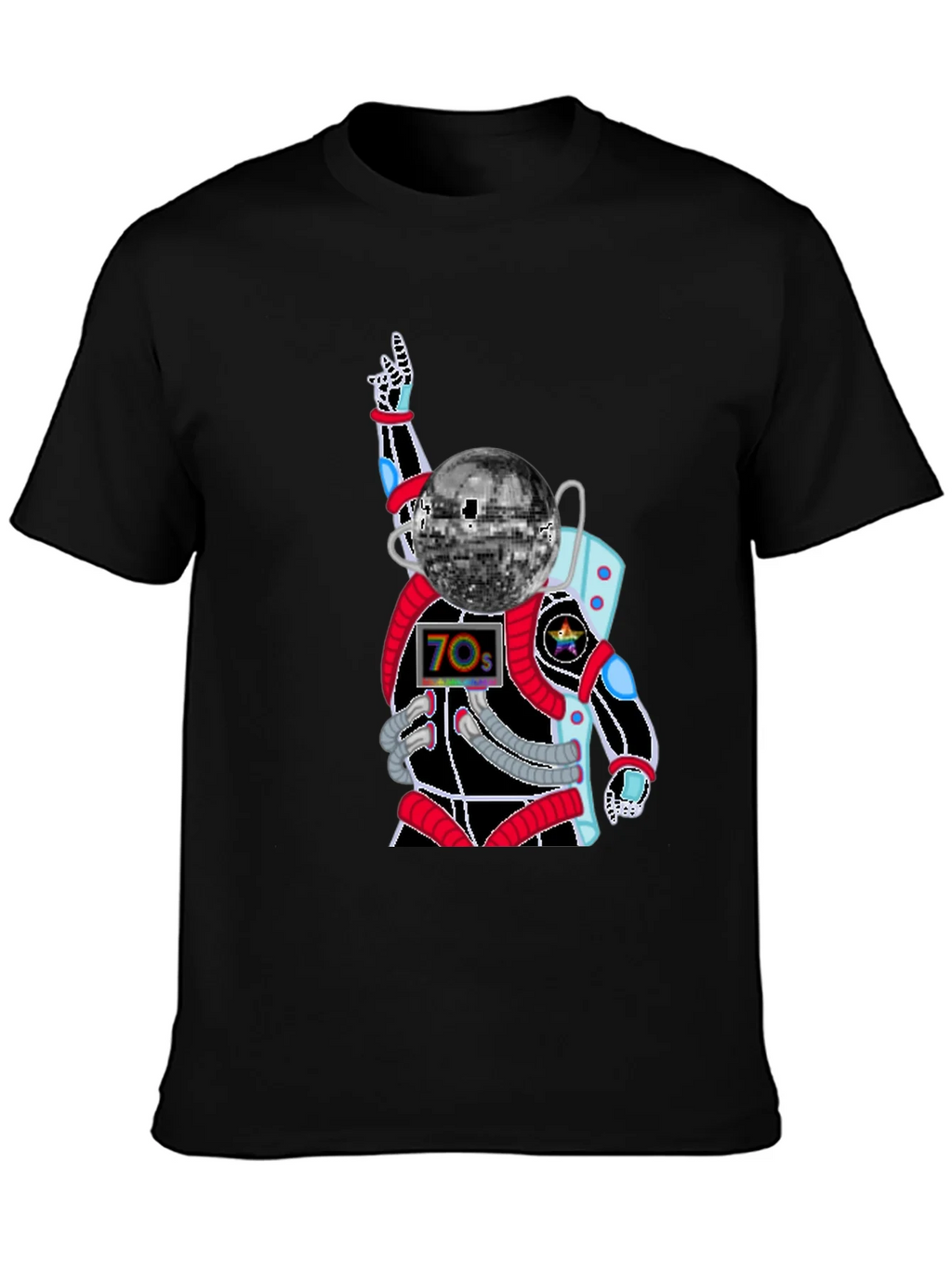 Retro Disco Astronaut T-Shirt - 70s Space Groove product image 6