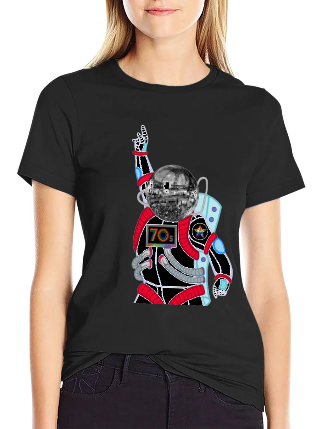 Retro Disco Astronaut T-Shirt - 70s Space Groove product image 5