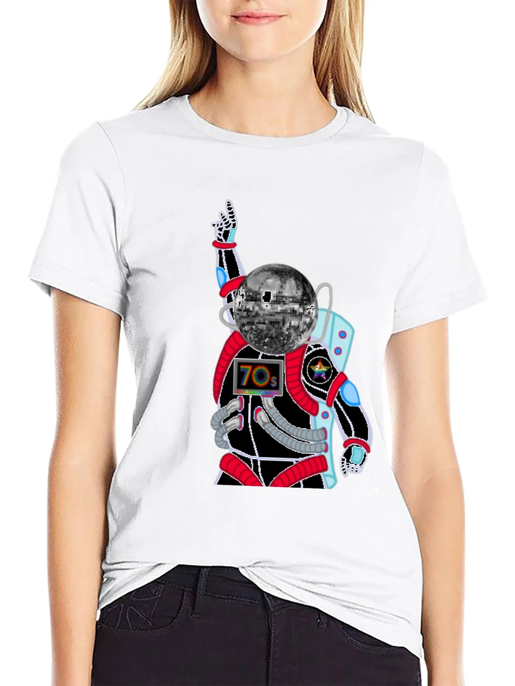 Retro Disco Astronaut T-Shirt - 70s Space Groove product image 11