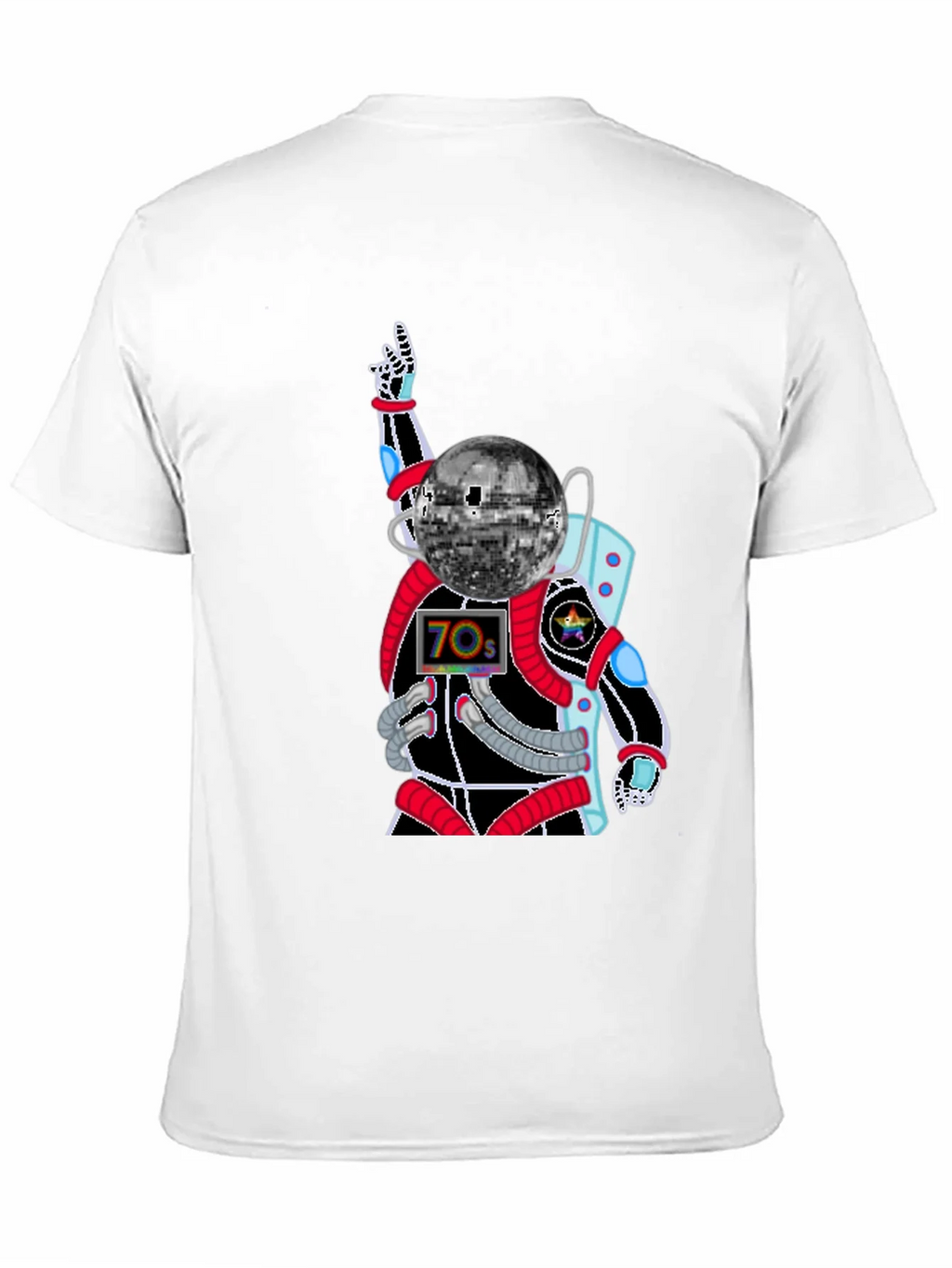 Retro Disco Astronaut T-Shirt - 70s Space Groove product image 2