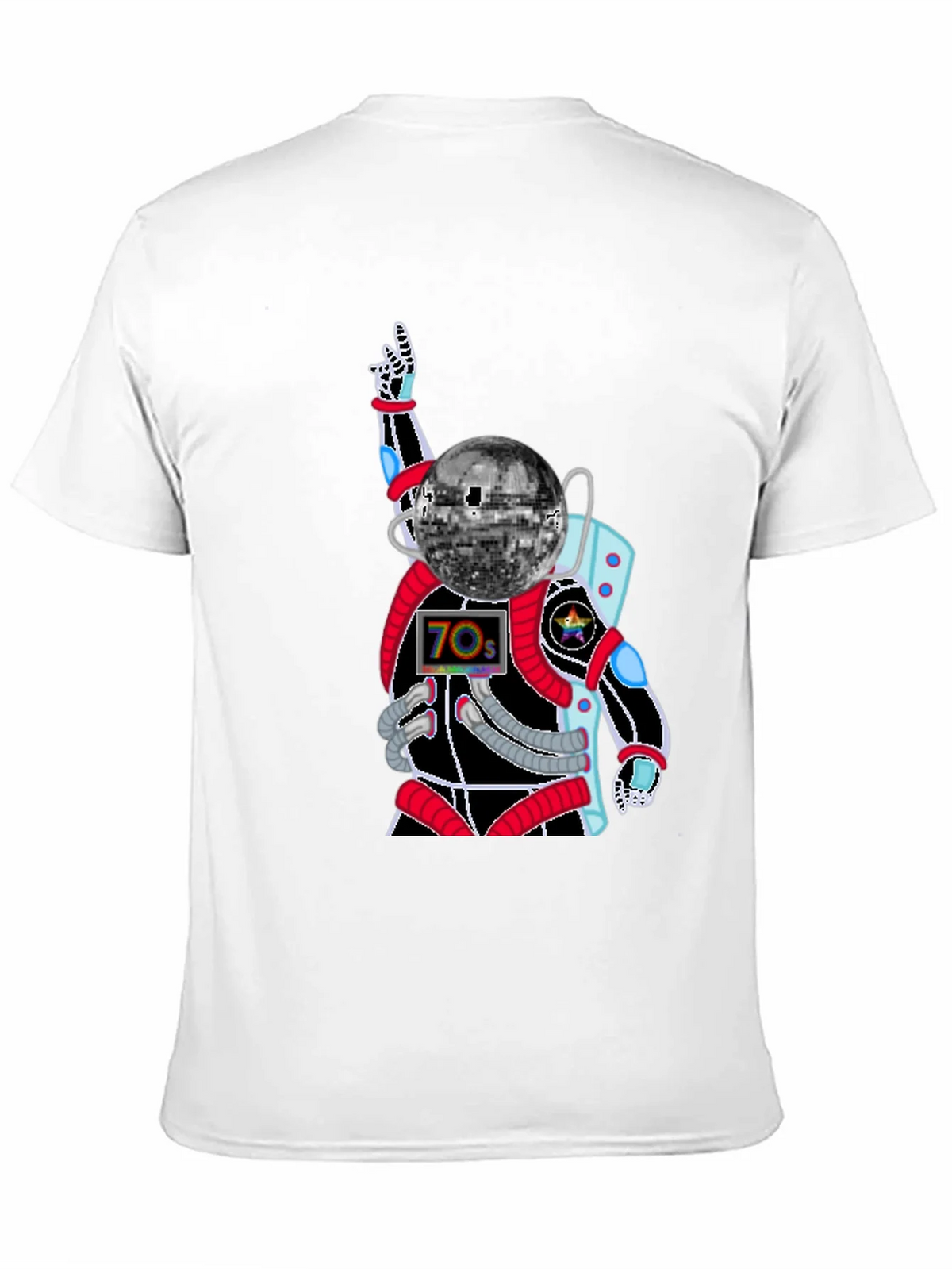 Retro Disco Astronaut T-Shirt - 70s Space Groove product image 2