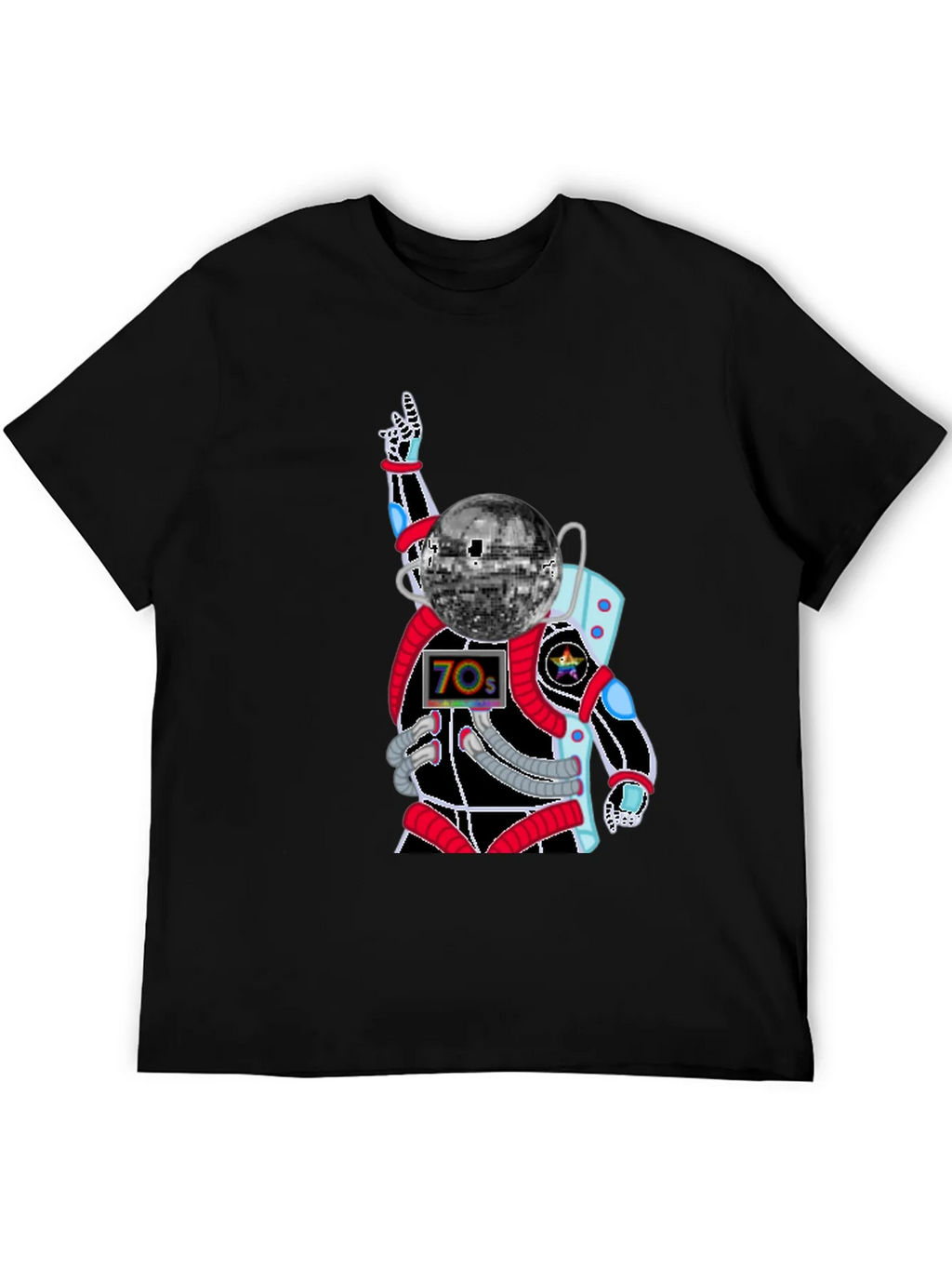 Retro Disco Astronaut T-Shirt - 70s Space Groove product image 8