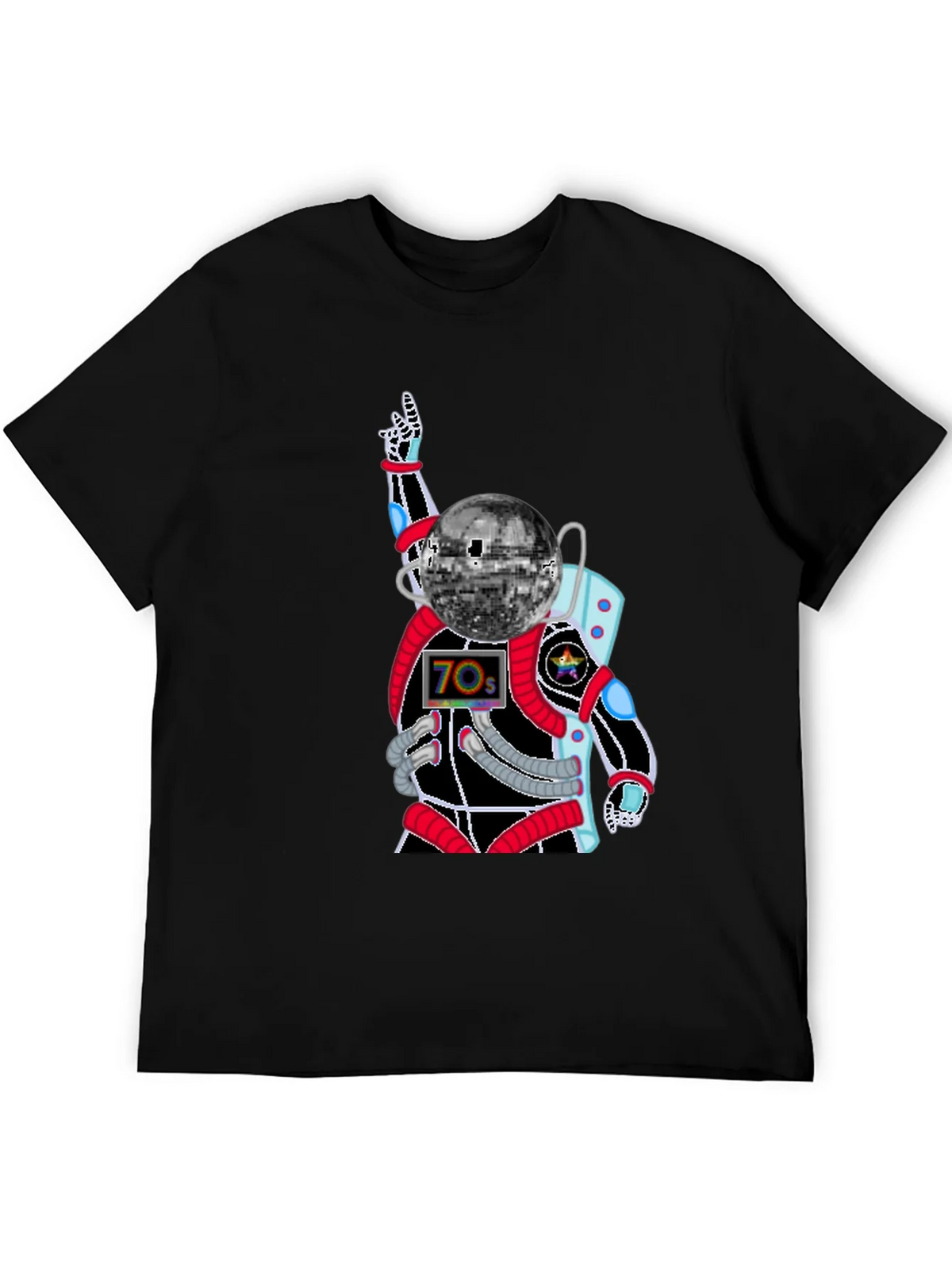 Retro Disco Astronaut T-Shirt - 70s Space Groove product image 8