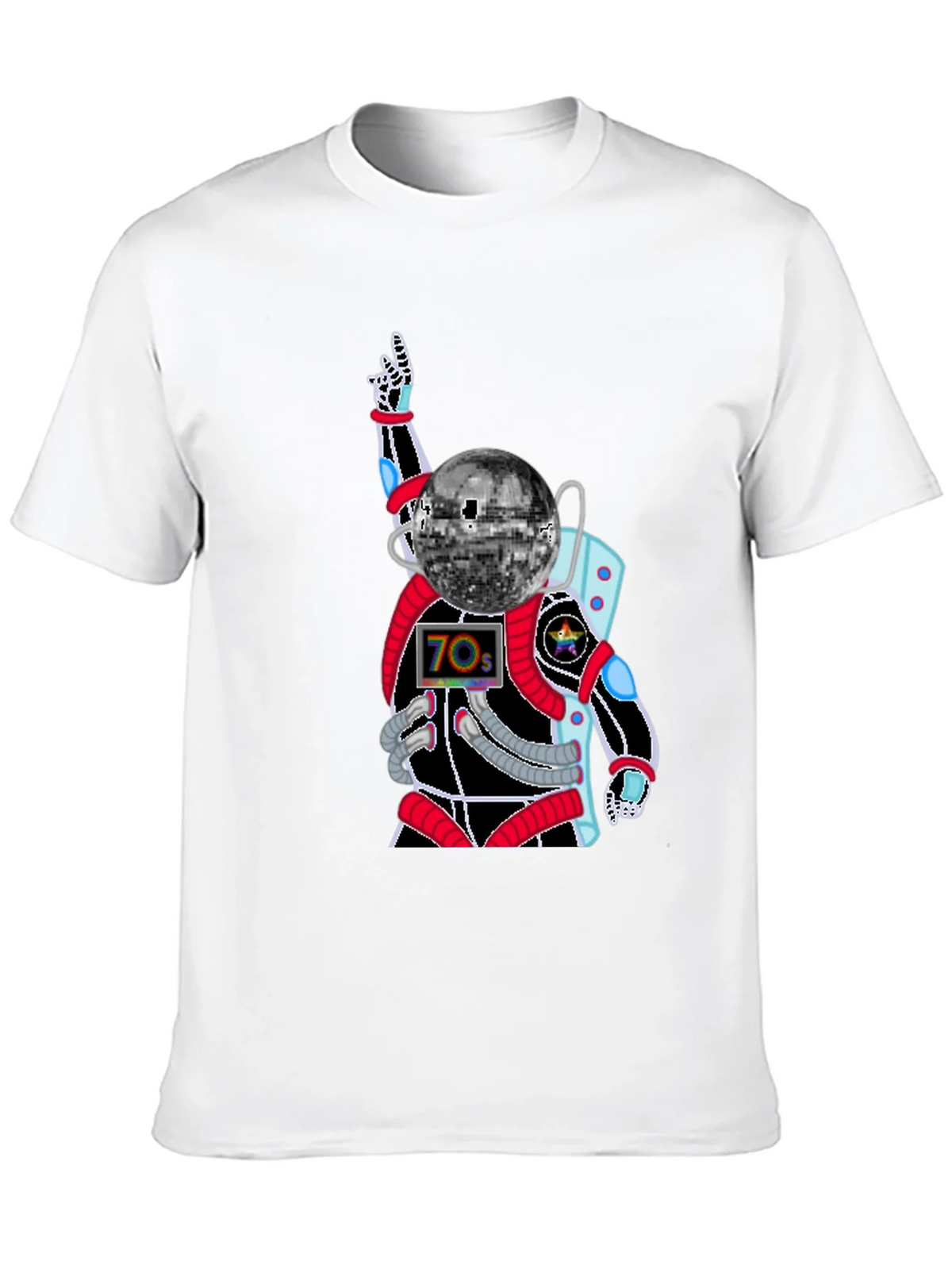 Retro Disco Astronaut T-Shirt - 70s Space Groove product image 12