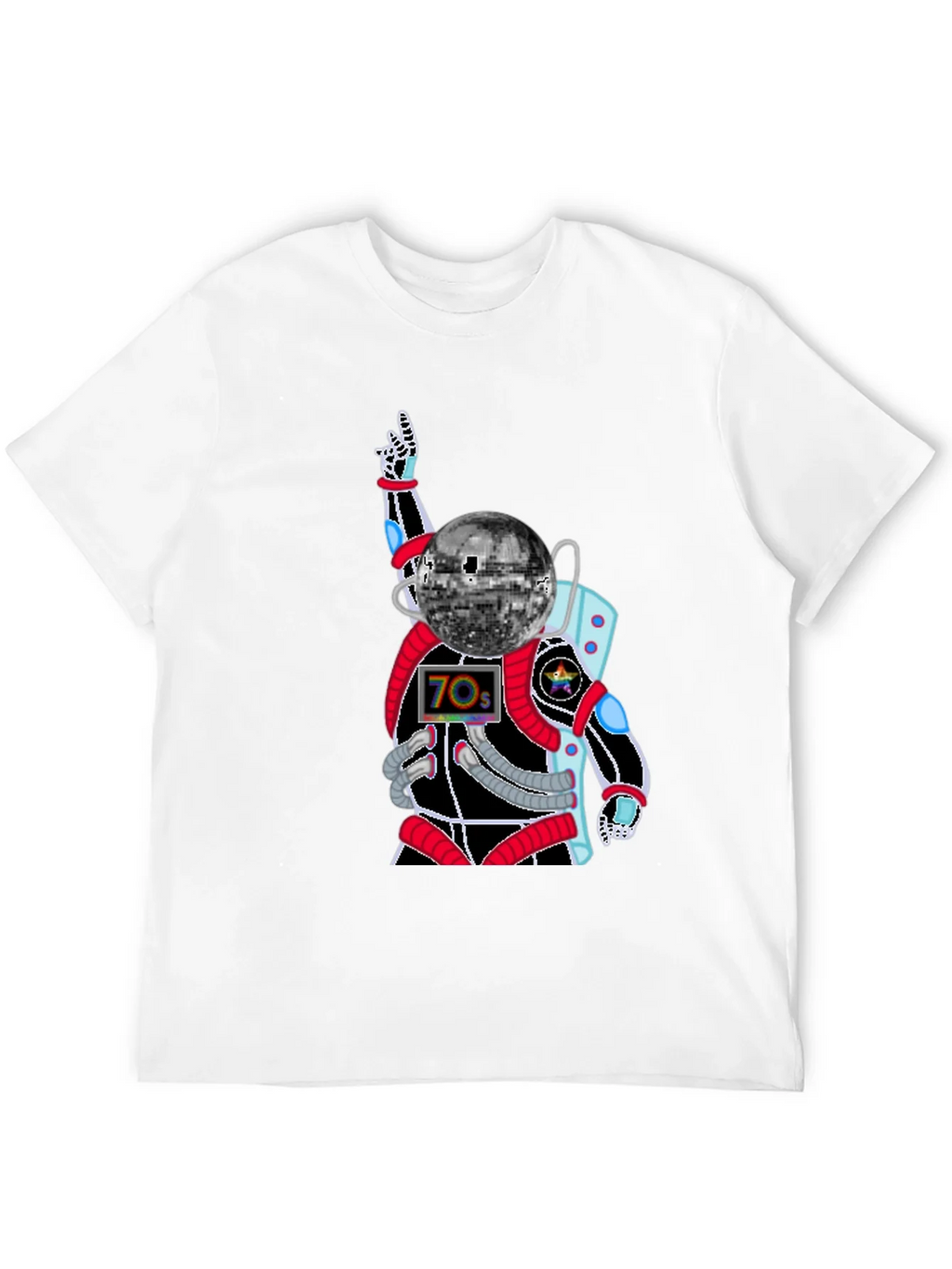 Retro Disco Astronaut T-Shirt - 70s Space Groove product image 3