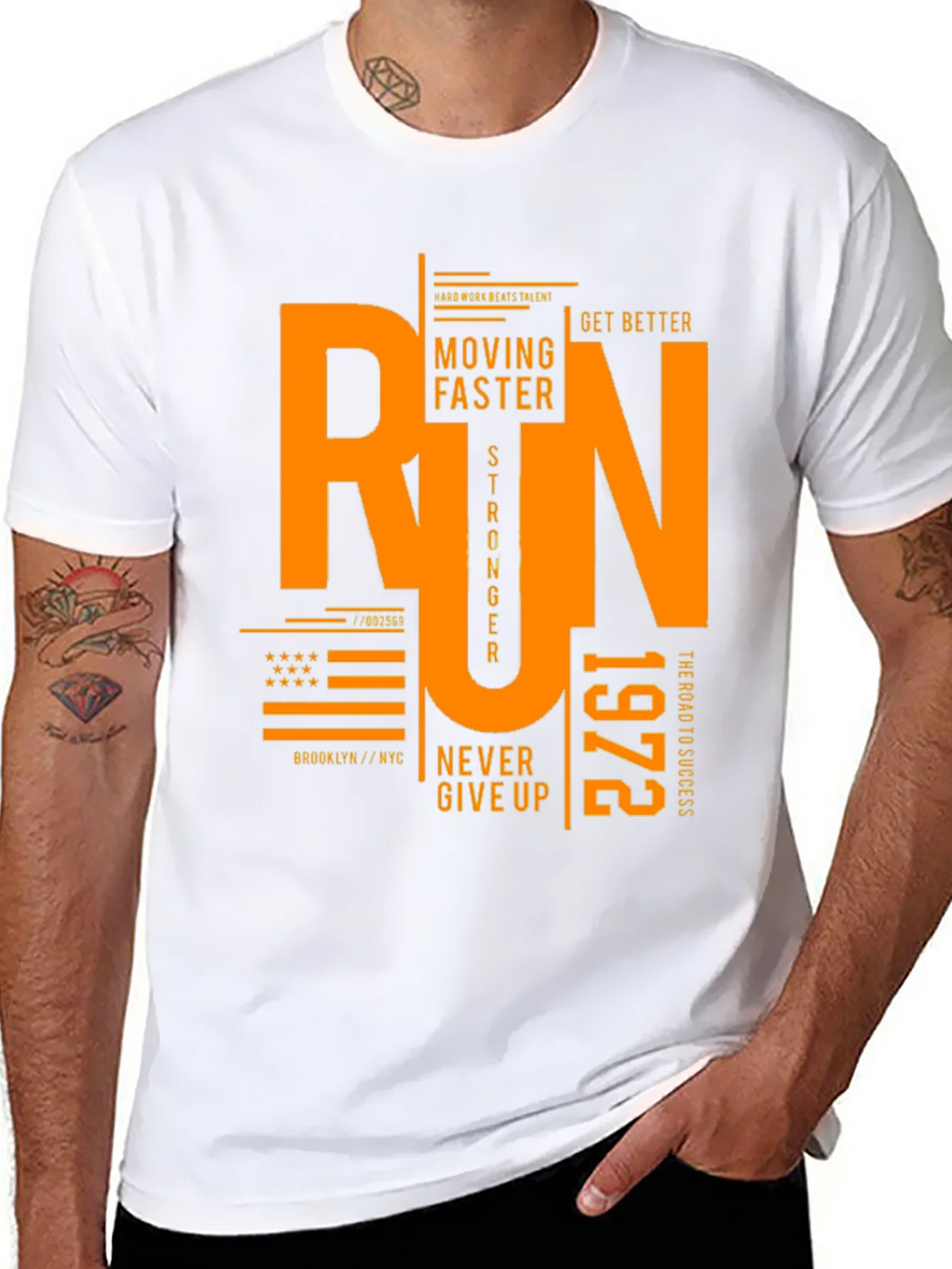 Run Graphic Print Black T-Shirt product image 10