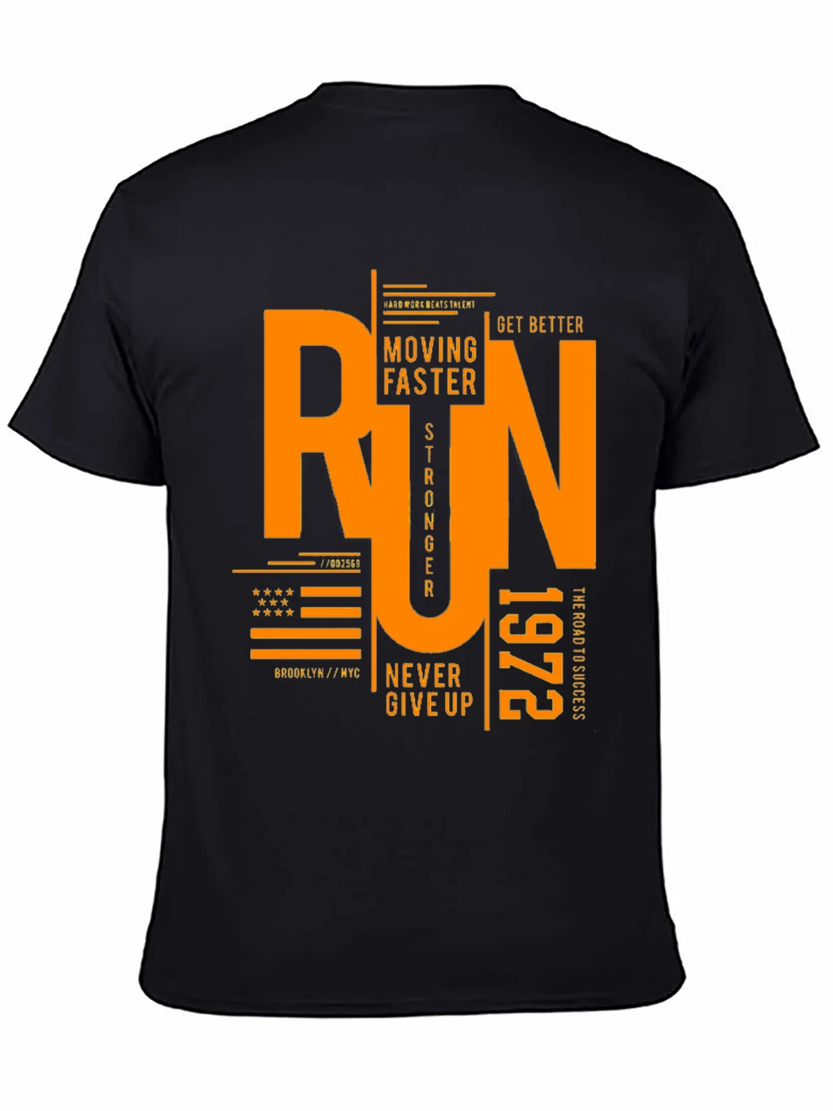 Run Graphic Print Black T-Shirt product image 7