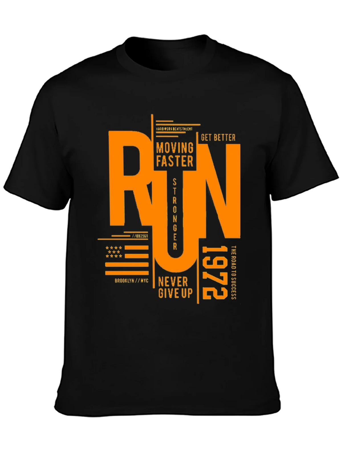 Run Graphic Print Black T-Shirt product image 6