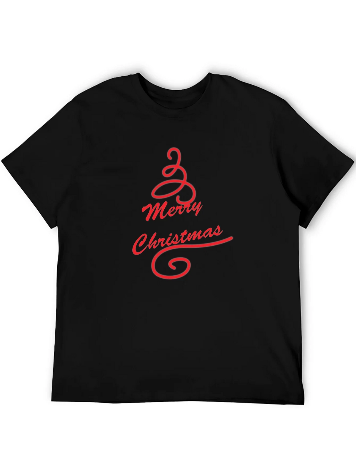 Merry Christmas Tree Graphic Tee - Black product image 8