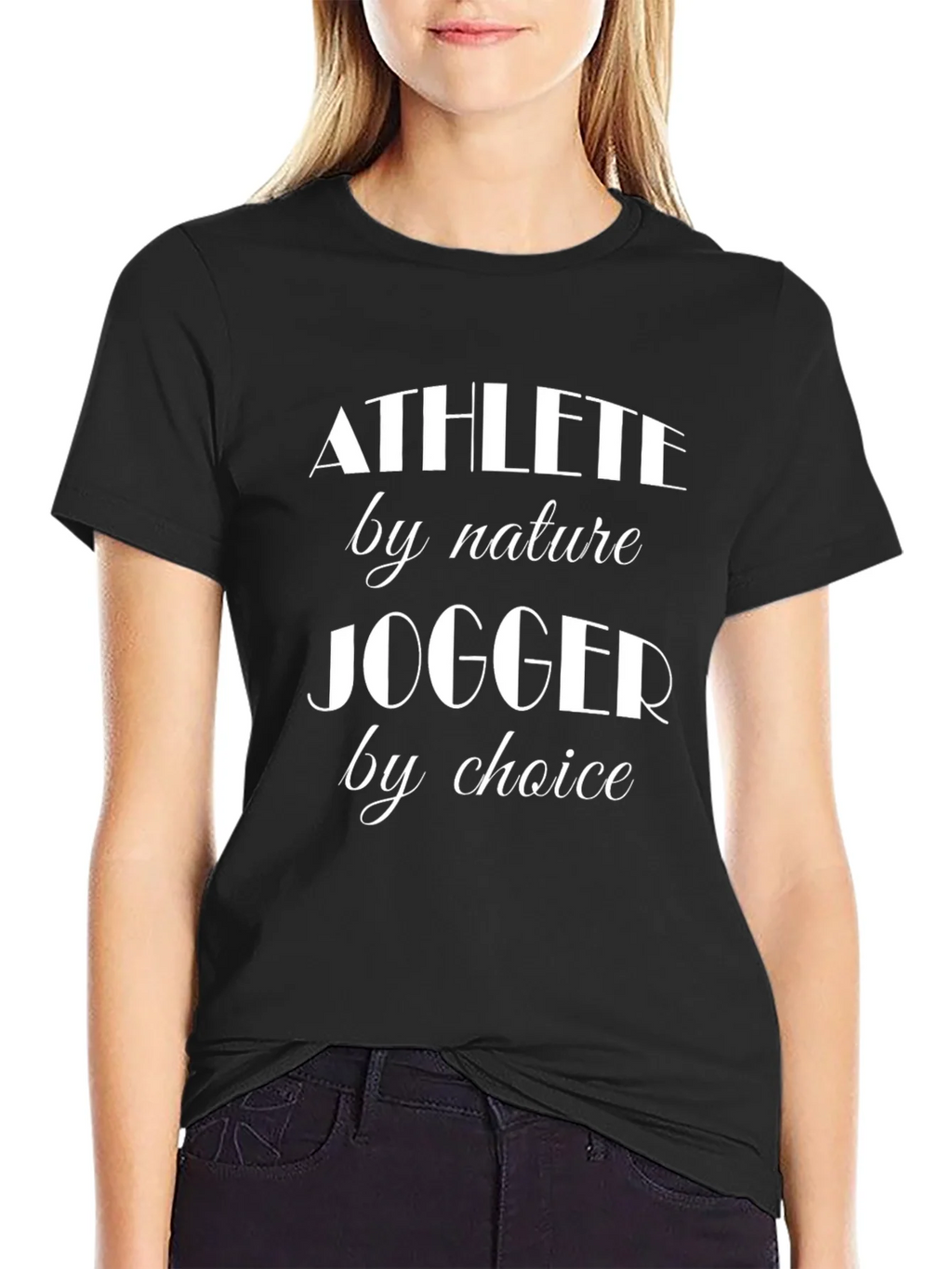 Athlete Jogger T-Shirt - Black Casual Tee product image 5