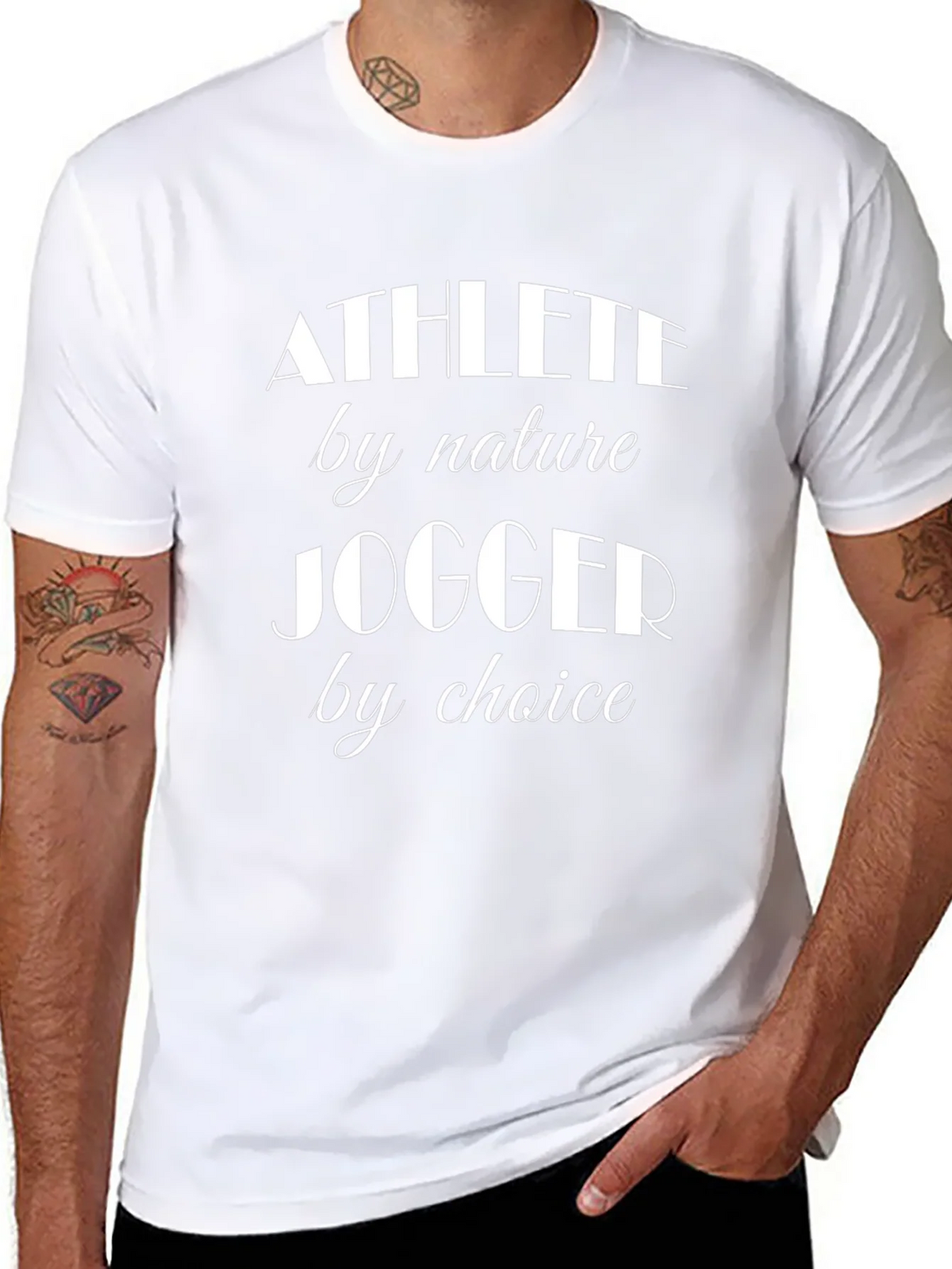 Athlete Jogger T-Shirt - Black Casual Tee product image 10
