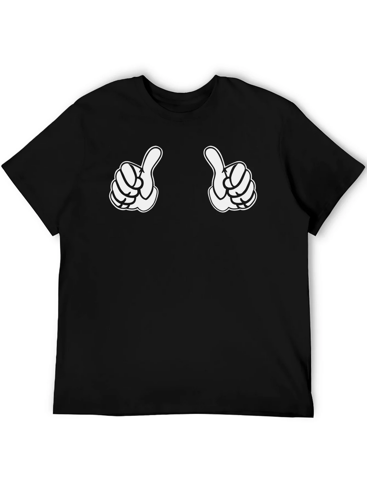 Thumbs Up Graphic Print Black T-Shirt product image 8