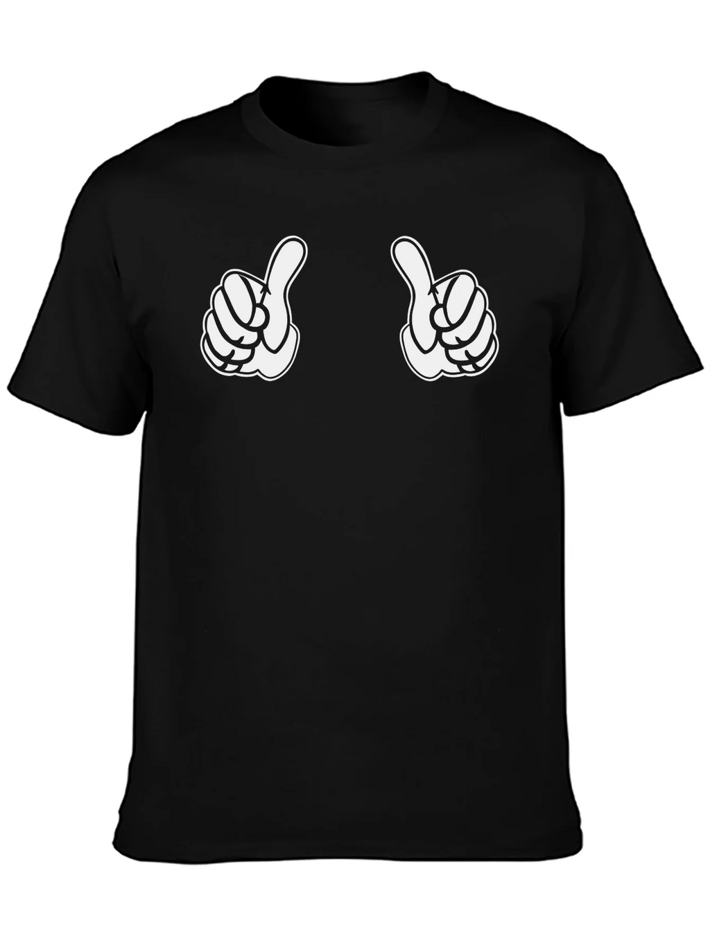 Thumbs Up Graphic Print Black T-Shirt product image 6