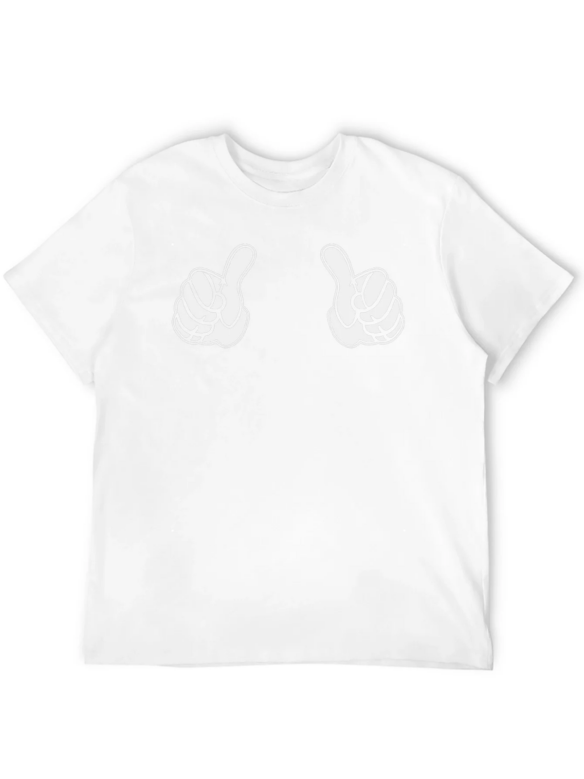 Thumbs Up Graphic Print Black T-Shirt product image 3