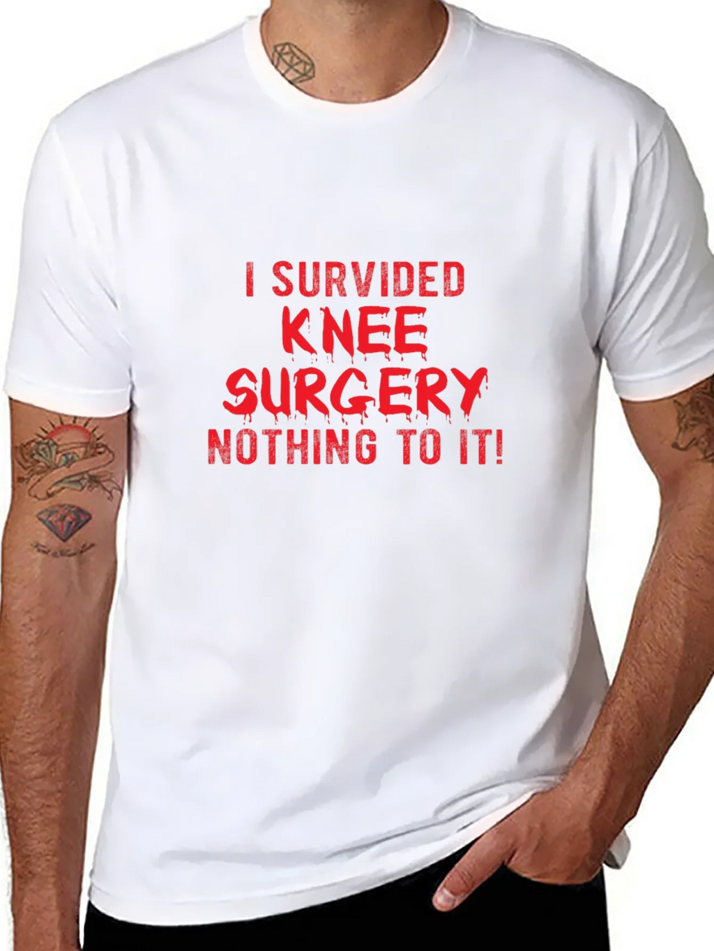 Knee Surgery Survivor Black T-Shirt product image 10