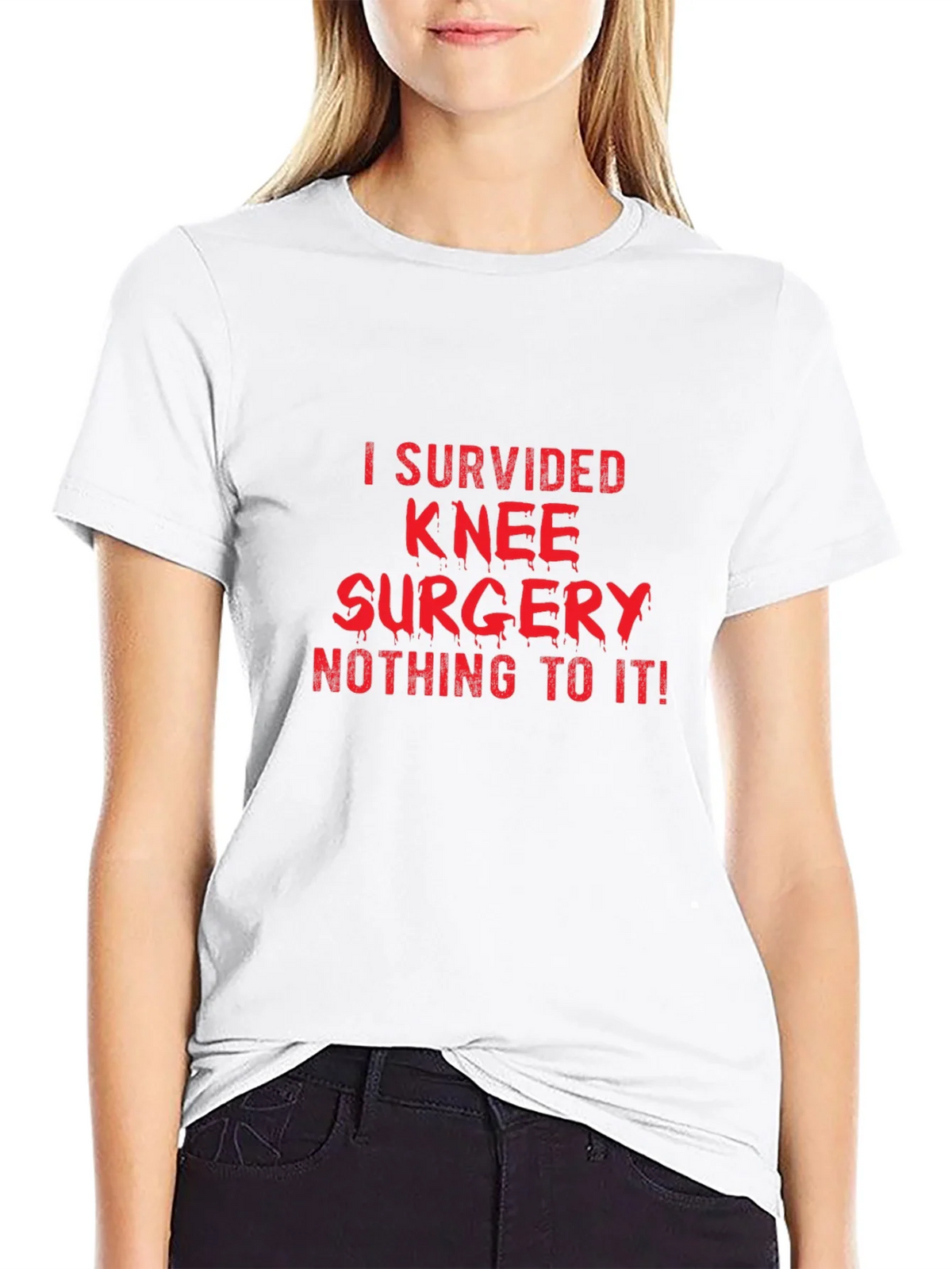 Knee Surgery Survivor Black T-Shirt product image 11