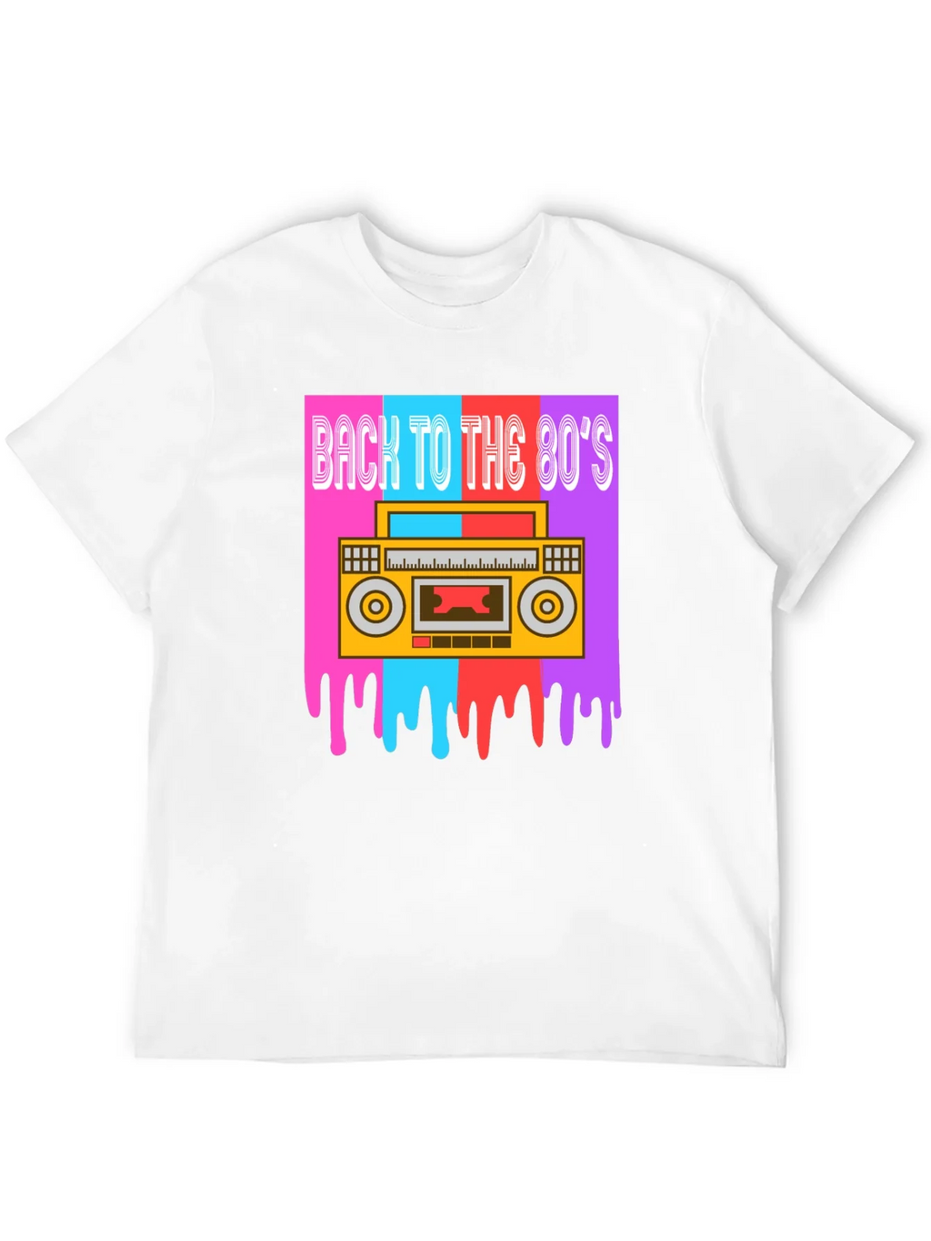 Retro 80s Boombox Graphic Tee product image 3