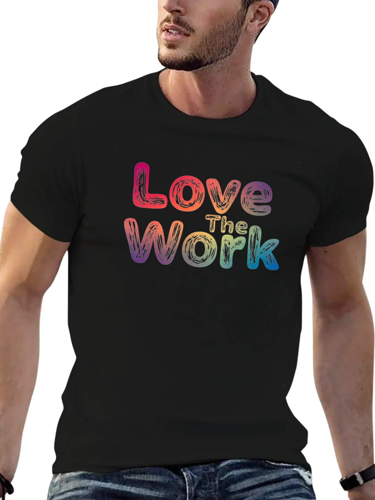 Love The Work Rainbow Graphic T-Shirt product image 9