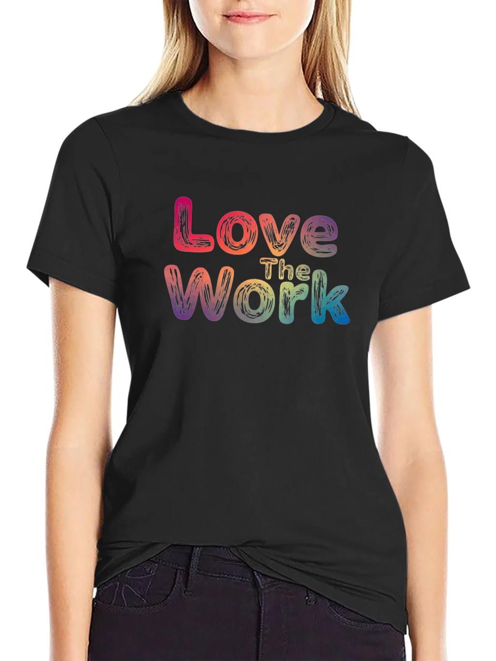 Love The Work Rainbow Graphic T-Shirt product image 5
