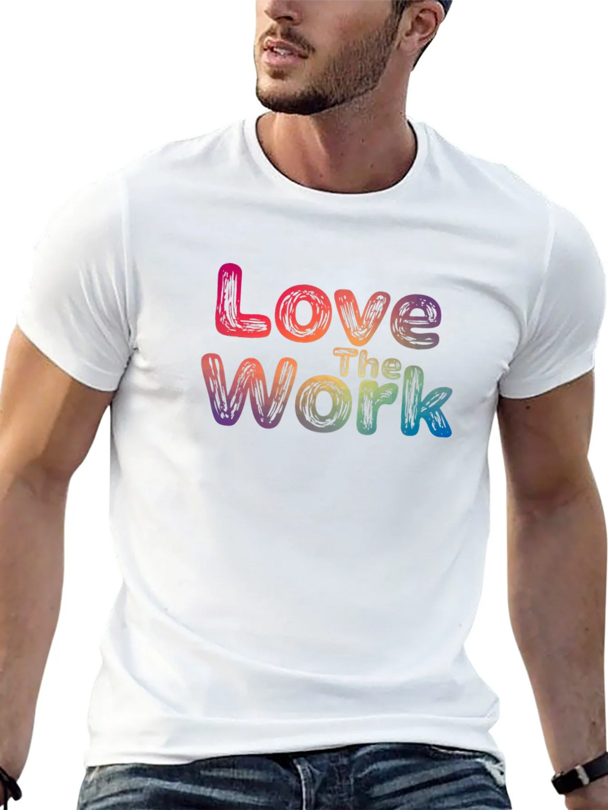 Love The Work Rainbow Graphic T-Shirt product image 4