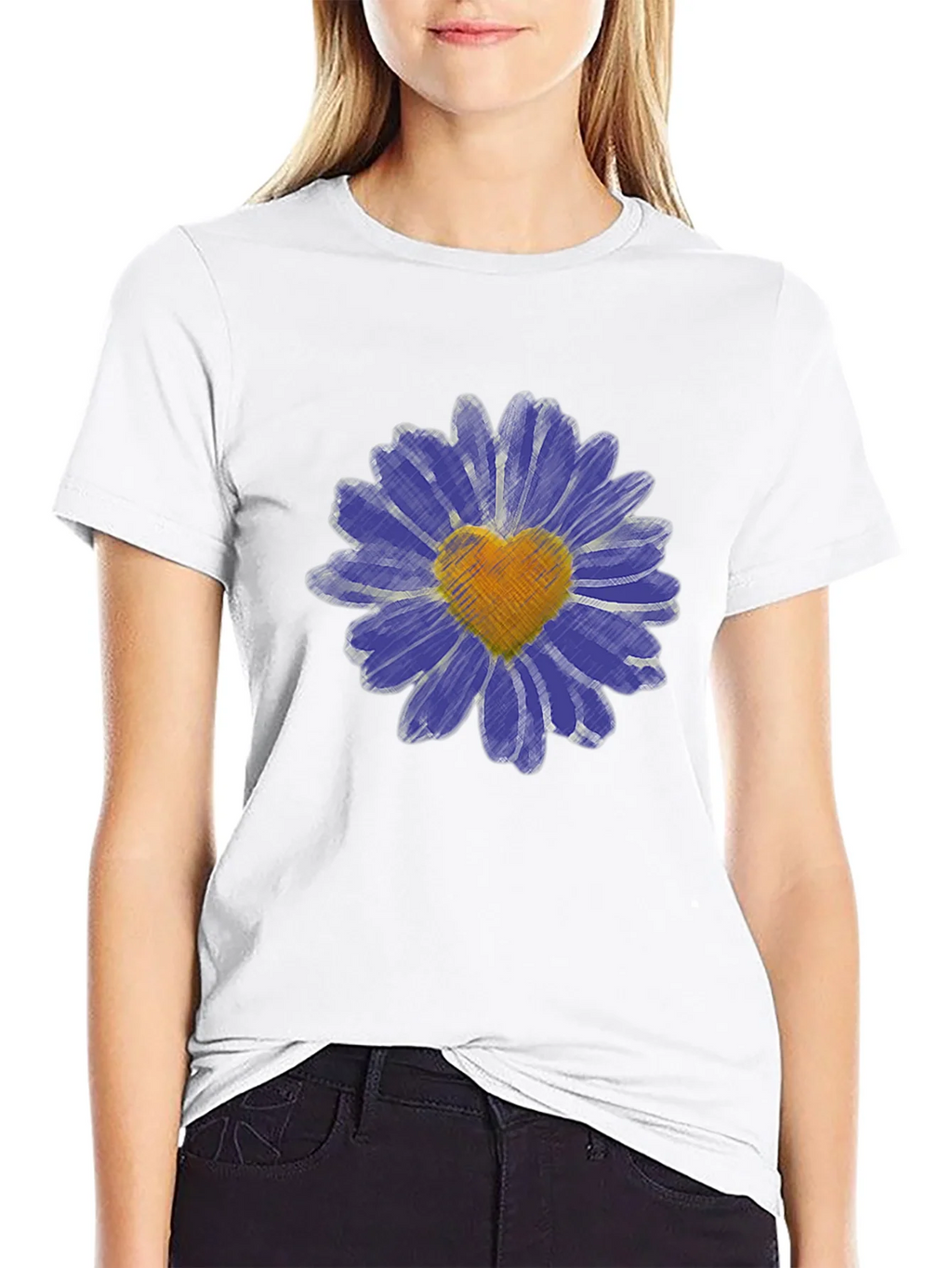 Heart Daisy Graphic T-Shirt - Mens Black Tee product image 11