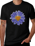 Heart Daisy Graphic T-Shirt - Mens Black Tee product image 1