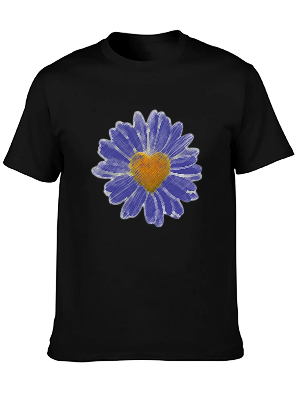 Heart Daisy Graphic T-Shirt - Mens Black Tee product image 6