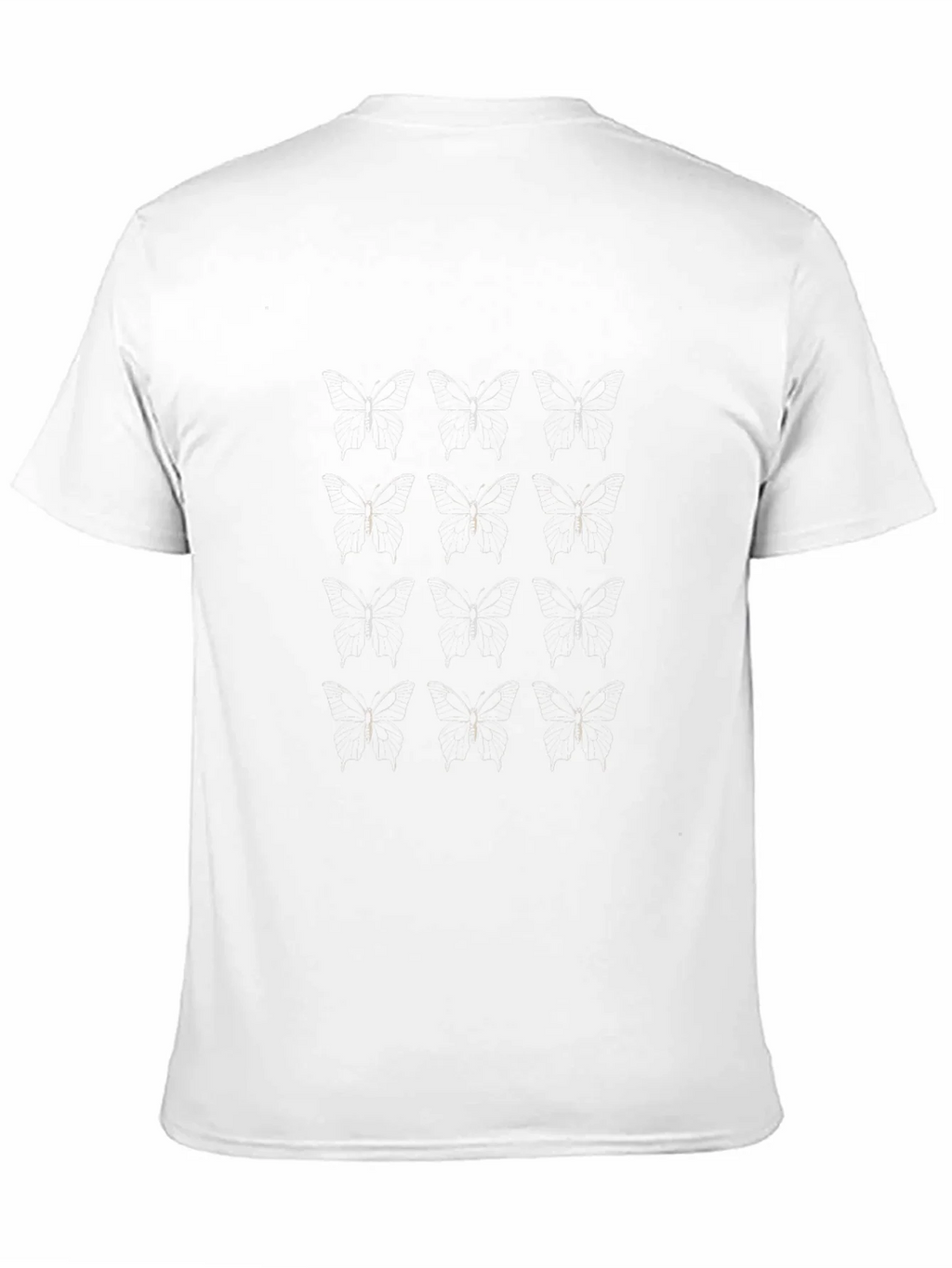 Black Graphic Print Tee - Subtle Dragonfly Pattern product image 2