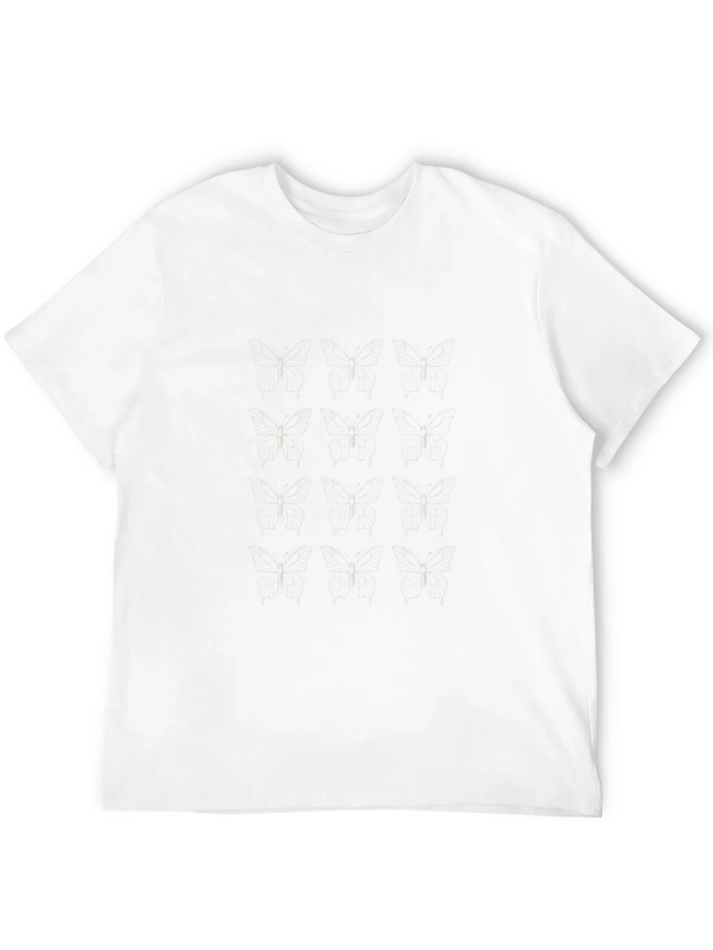 Black Graphic Print Tee - Subtle Dragonfly Pattern product image 3