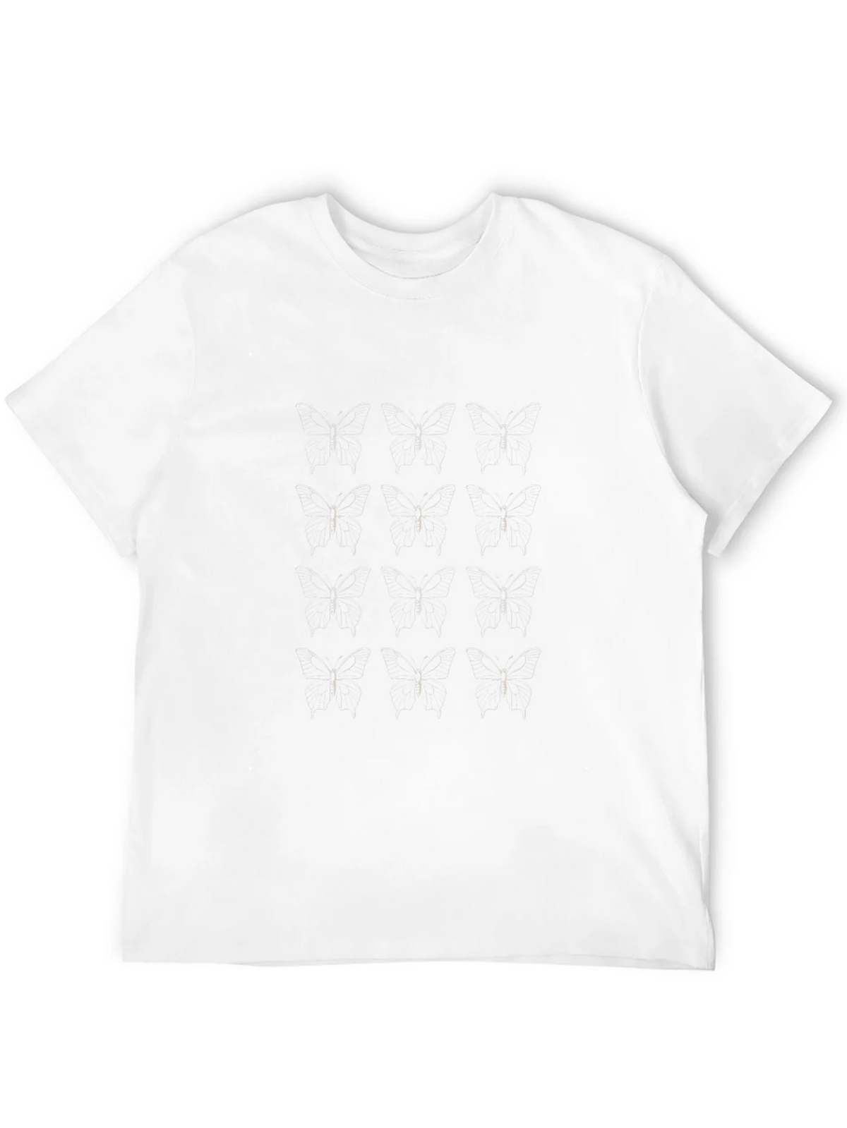 Black Graphic Print Tee - Subtle Dragonfly Pattern product image 3