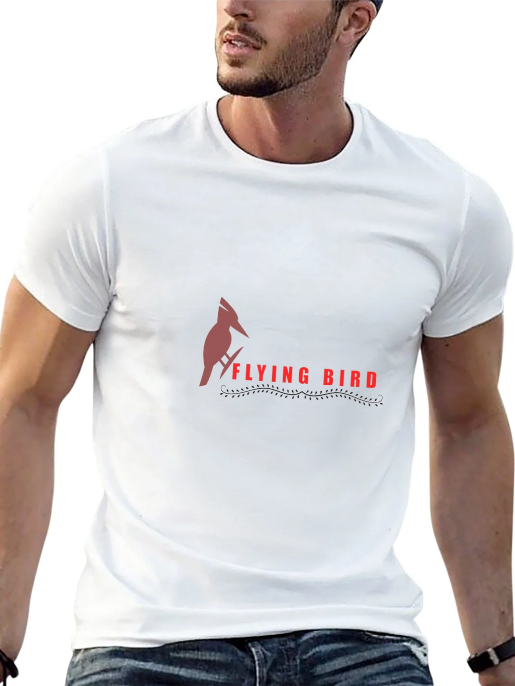 Flying Bird Graphic Tee - Stylish Black T-Shirt product image 4