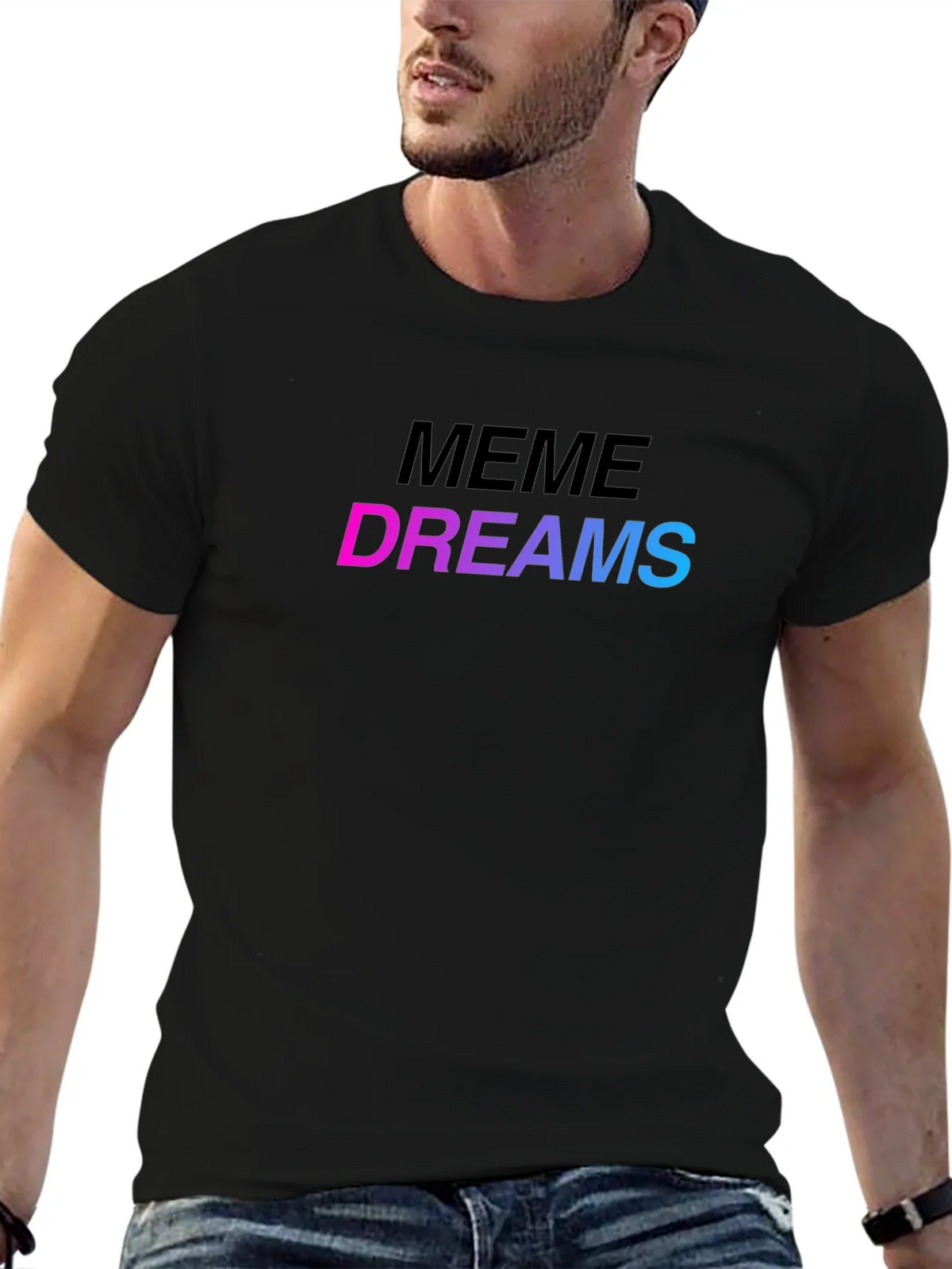 Meme Dreams Graphic Print Black T-Shirt product image 9
