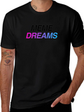 Meme Dreams Graphic Print Black T-Shirt product image 1