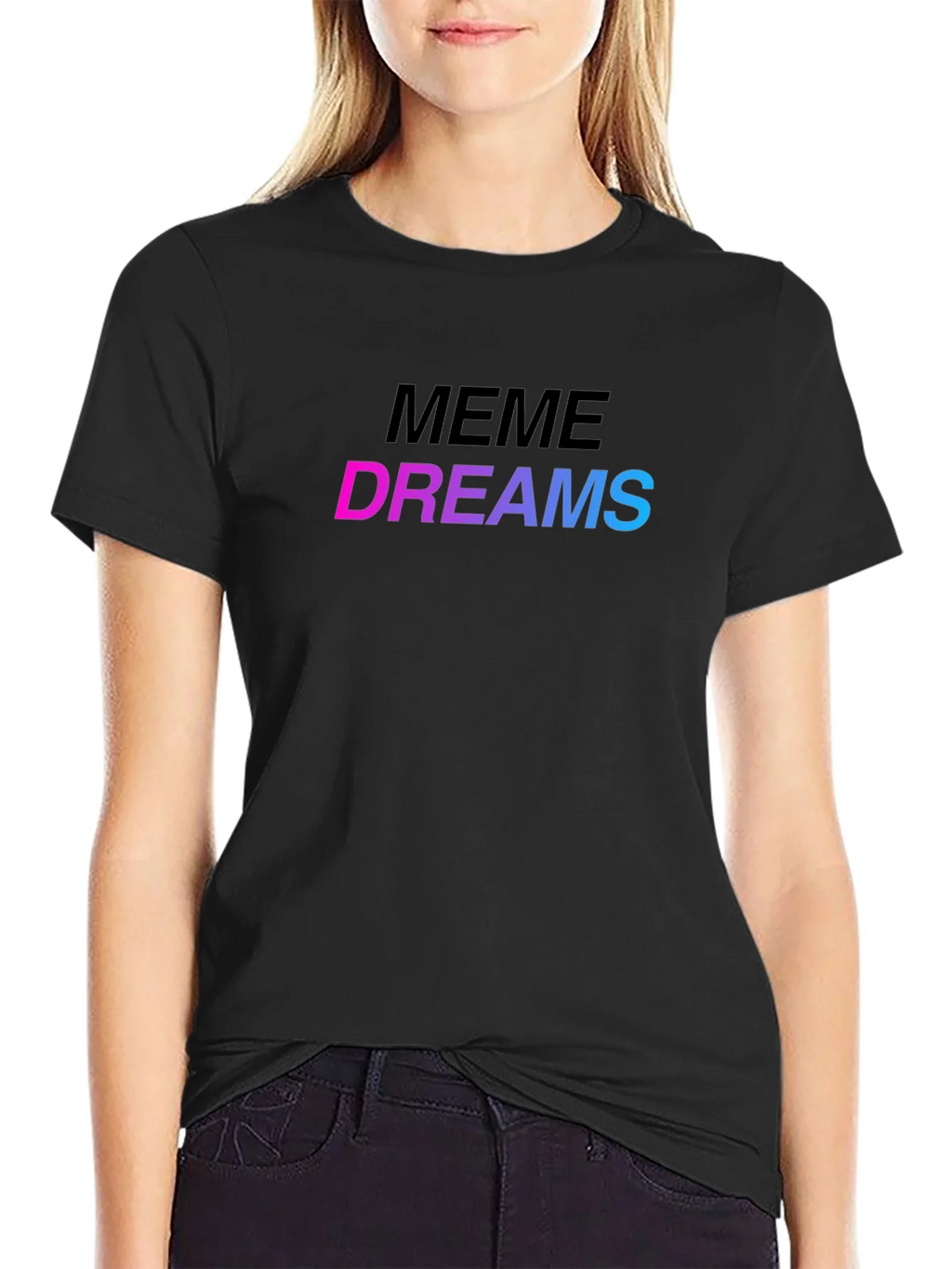 Meme Dreams Graphic Print Black T-Shirt product image 5