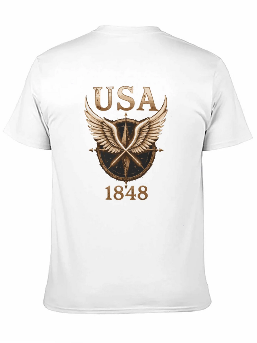 USA 1848 Winged Compass Black Graphic Tee product image 2